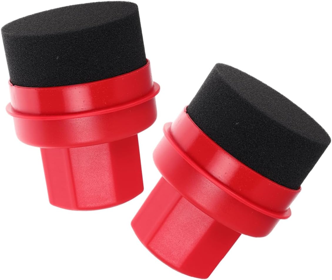 2pcs High-Density Tire Polishing Sponges for Wax Application Ergonomic Grip Detailing Pads for Car Care and Tire Shine Reusable Buffing Pads for Efficient Dirt Removal