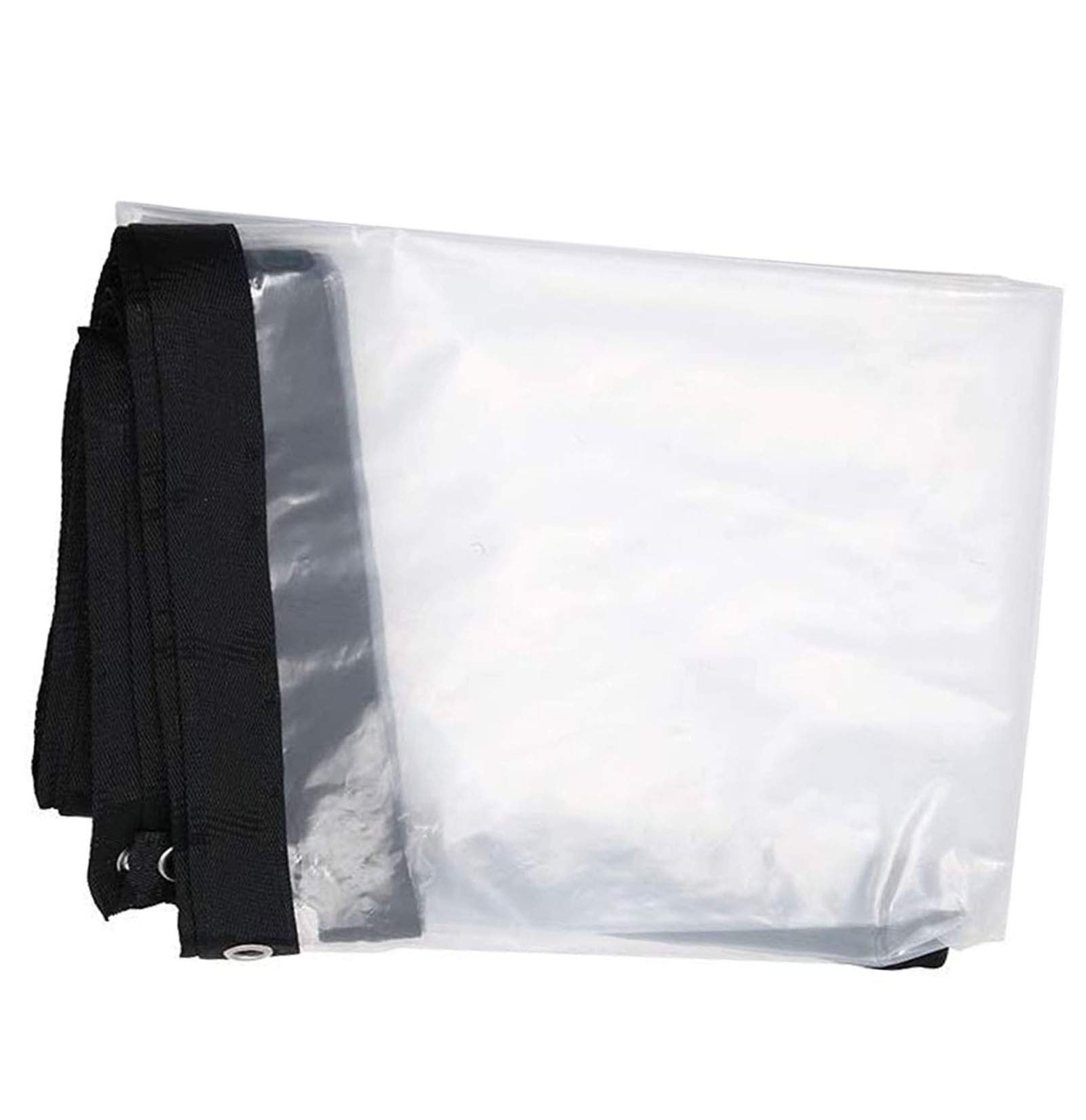 DDHZTA Multi-Function Clear Tarps Waterproof Tarpaulin Cover, Heavy Greenhouse Tarpaulin Transparent Cover Waterproof Fabric, PVC Tarpaulin for Roof/Camping,1x1m