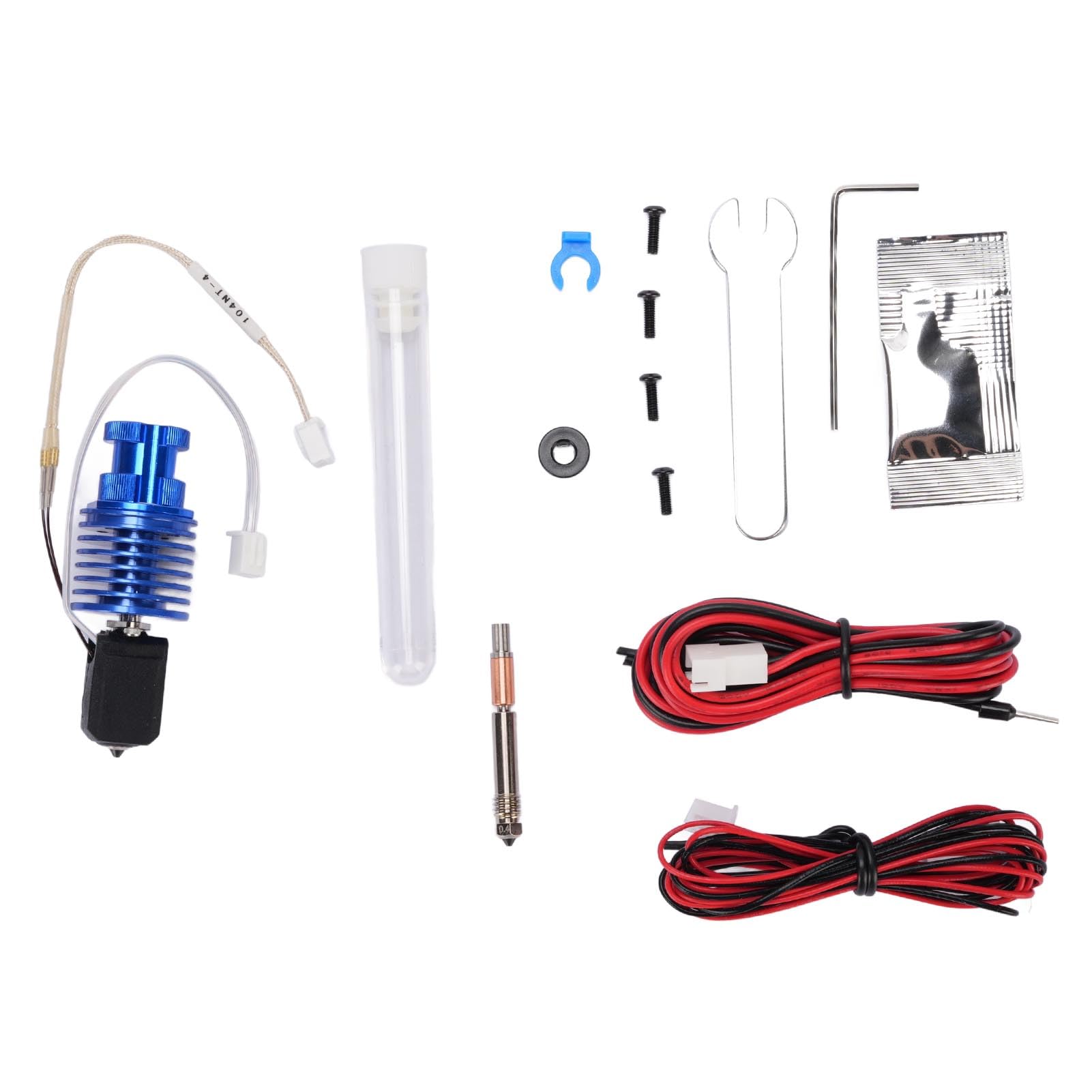 Kit de extremo caliente TZ V6 Boquilla de acero endurecido desmontable 24 V 60 W Bloque calefactor de cerámica Filamento de 0,4 mm de diámetro 1,75 mm para impresora 3D End
