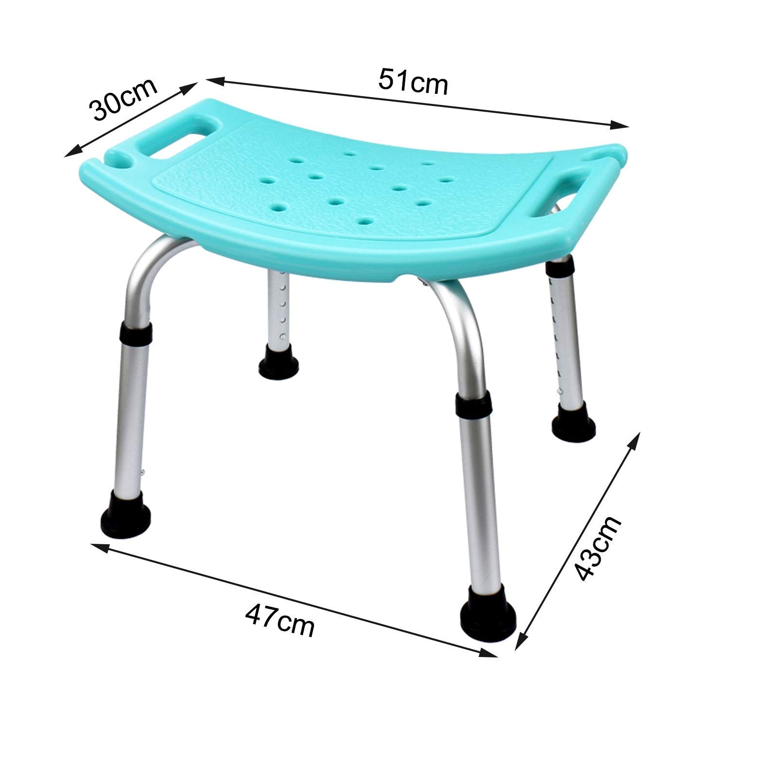 NMDCDH Sedia da Doccia per Anziani Sedile da Doccia Premium Sedia da Bagno Regolabile in Altezza, Panca da Sgabello per Vasca da Bagno Compatta e Leggera per Adulti Disabili, Verde