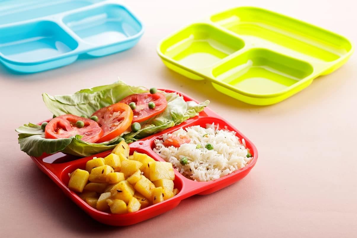 Ebbstone Kids Snakes Square Colorful Set of Dinner,Pav bhaji Plate Plates for Families, Daily Use, Parties, Unbreakable, Kid Friendly, Microwave Safe, Dishwasher Safe, (Set of 4,Multicolour) (B0C7RGZZ7X) Amazon Price History, Amazon Price Tracker