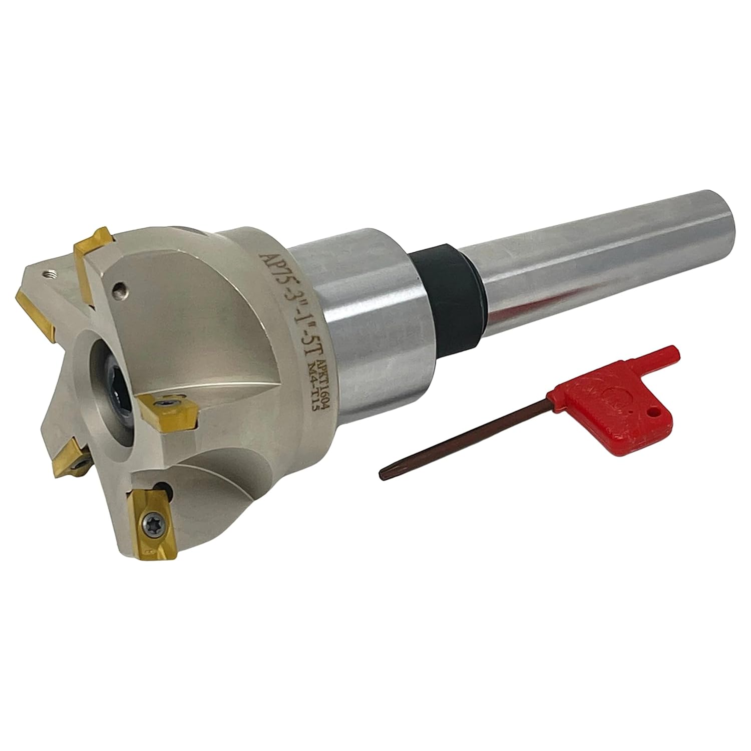 CME 3" 75° Indexable Face Mill w/ MT3 Arbor, APKT1604 Inserts Included, 5 Flutes