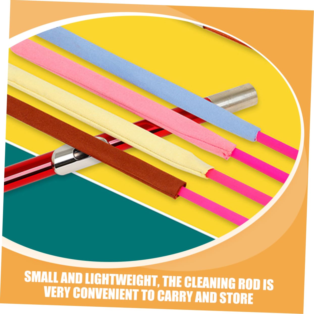 Abaodam Home Flute Clarinet Cleaning Kit 2pcs Cleaning Rod and Brush for Flute Clarinet