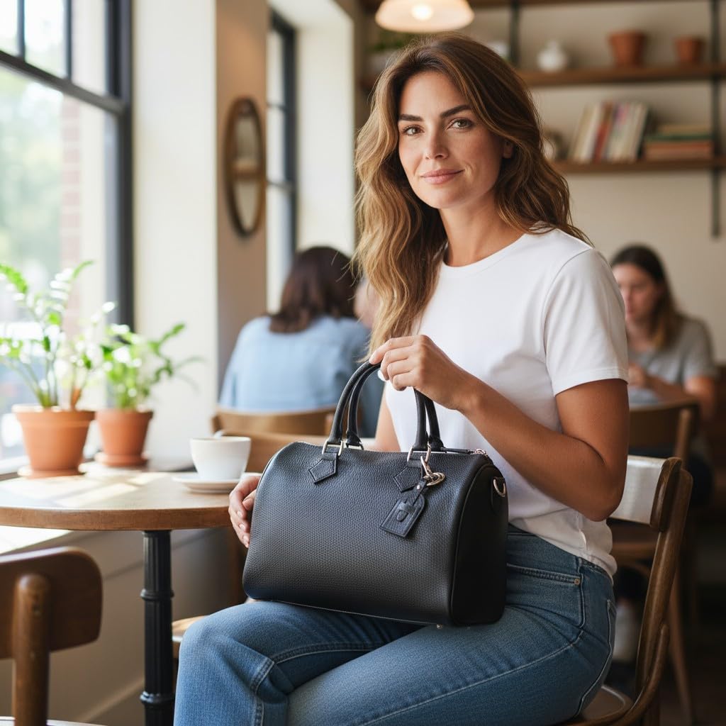 Chicca Borse Borsa Donna a Mano Pelle con Tracolla Bauletto