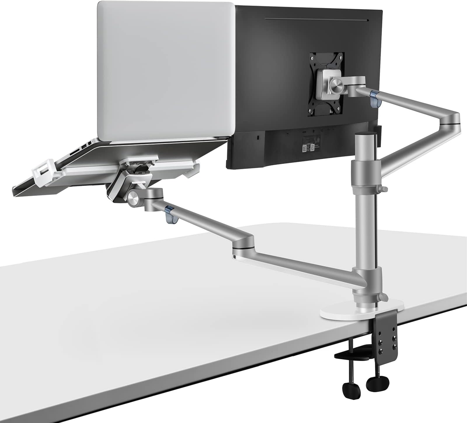 VIVO Dual Monitor Arm – Pneumatic, Holds 2 Screens 17 To 32 Inch, Black, Desk Mount 12 thumbnail image