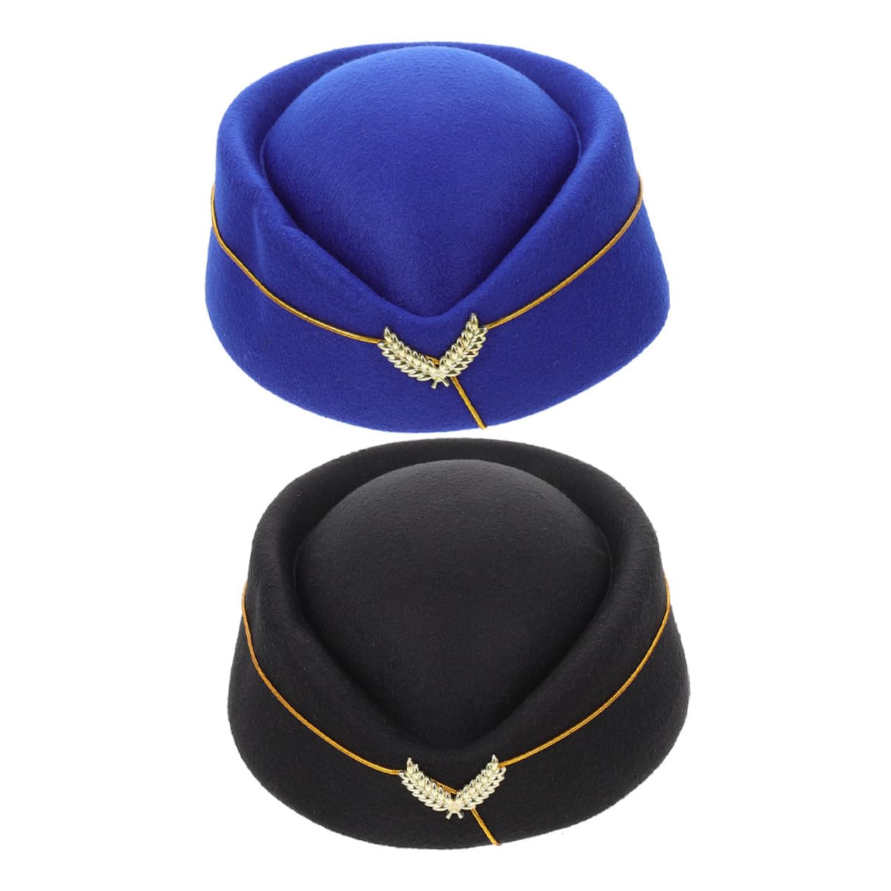 Beaupretty Sombrero De Azafata Gorra Primero Tapa Ultravioleta Uniforme Cosplay Sombreros De Auxiliar De Vuelo Sombrero De Avión Sombrero De Asistente De Aerolínea De Lana