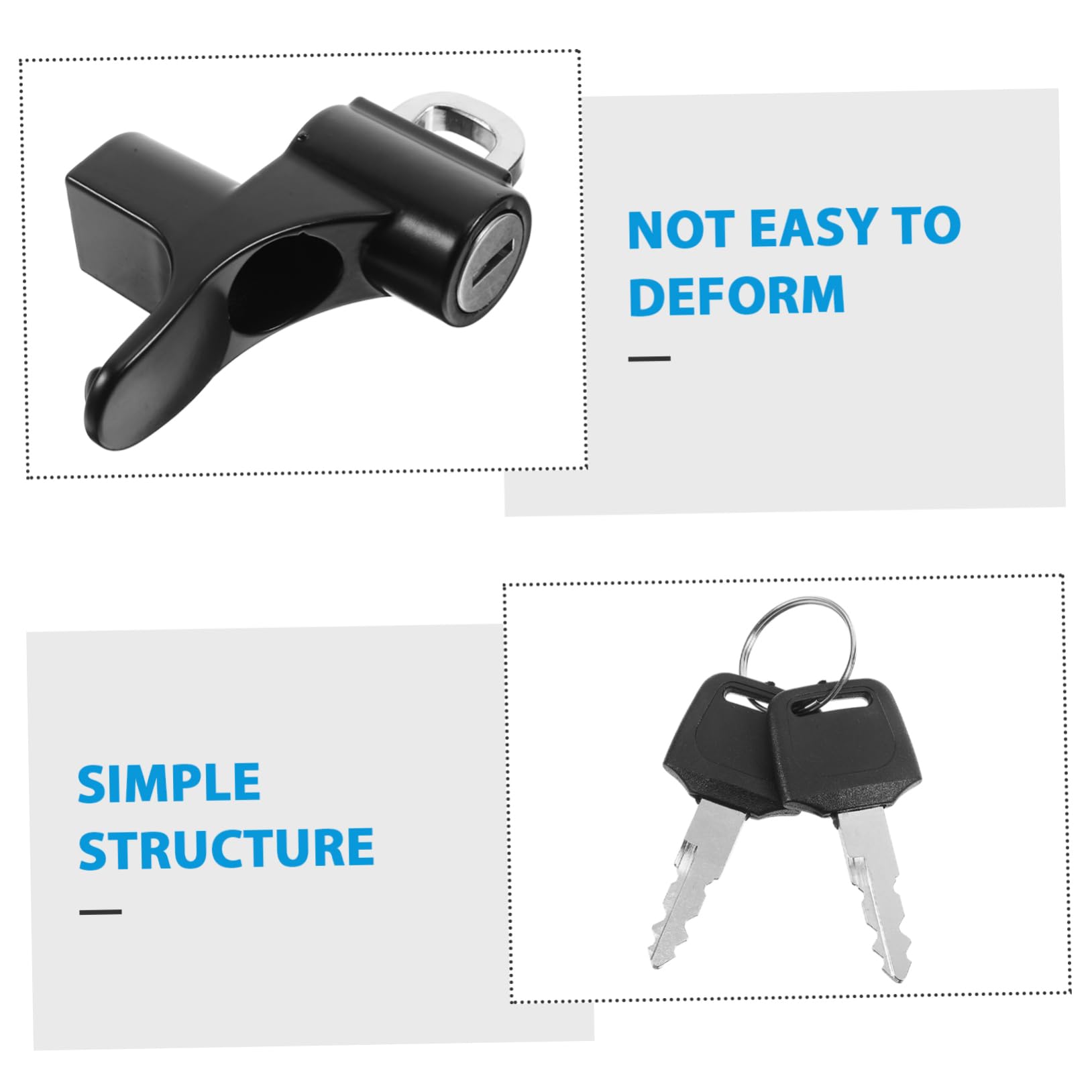 VINTORKY 1 Set Lock Durable Theft Security Lock for Helmets Compact and Lightweight Design Reliable Protection and Essential Accessory