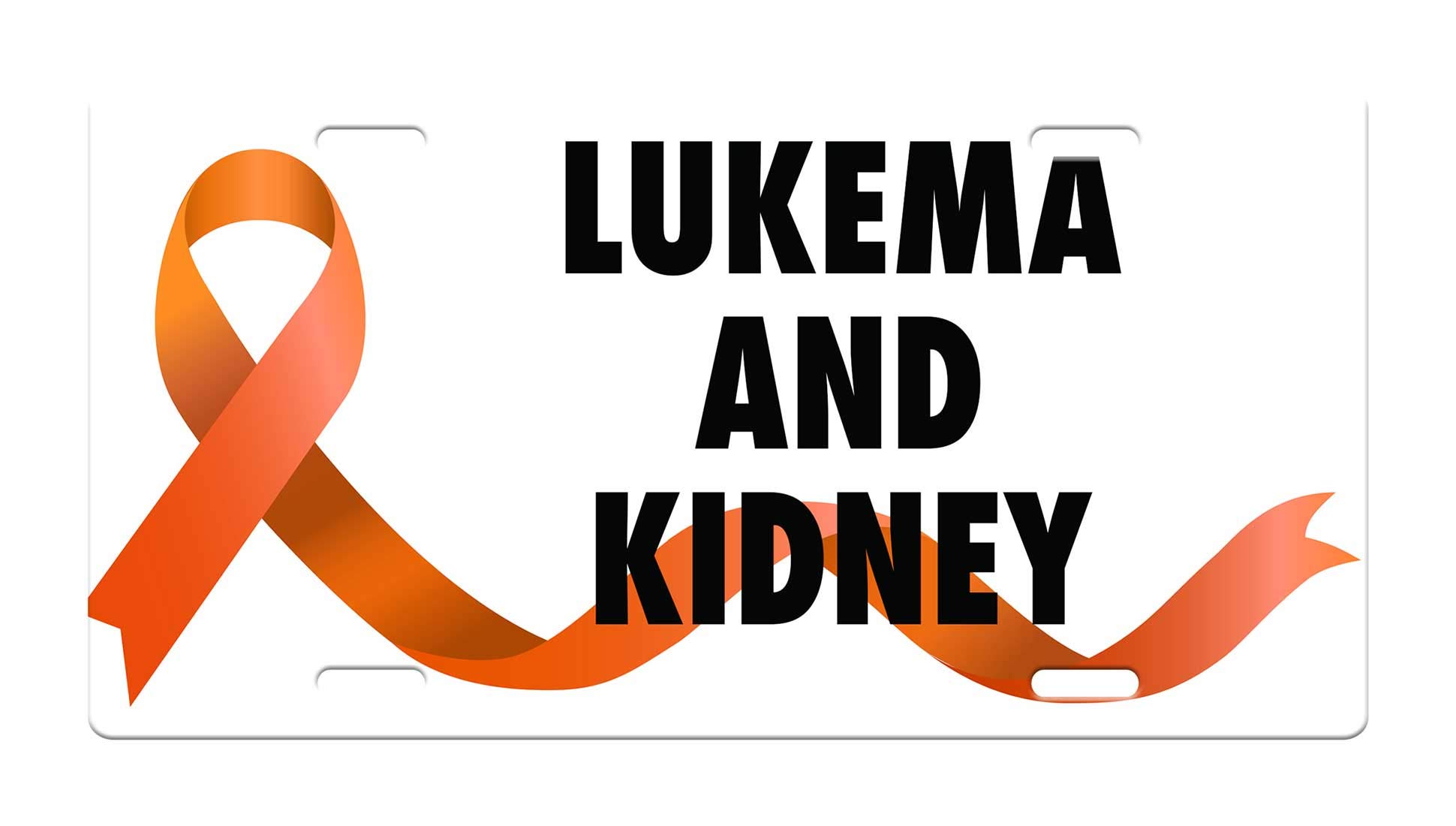 Makoroni - LUKEMA AND KIDNEY Cancer Awareness Des#1 Aluminum Car License Plate