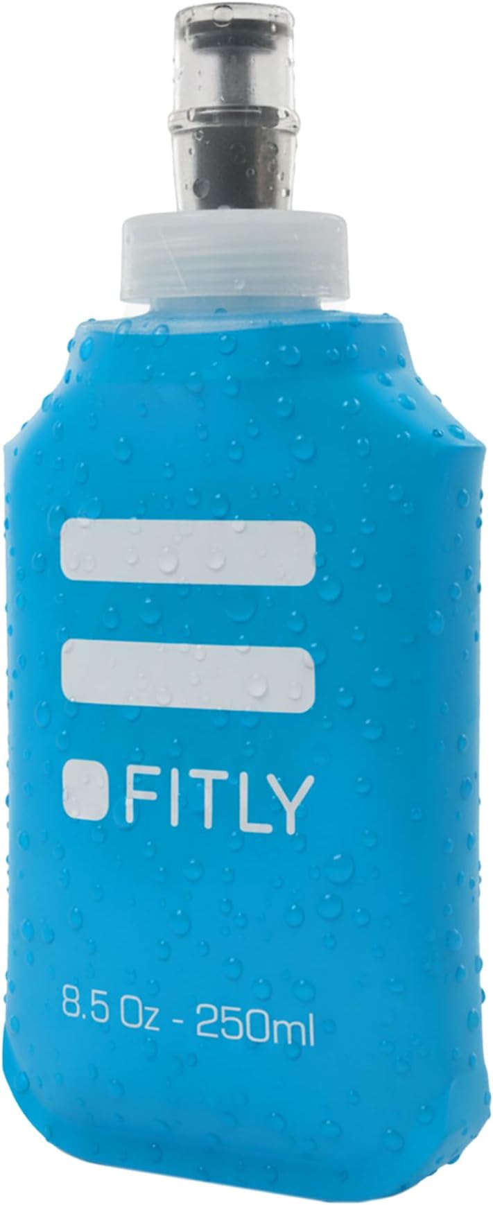 Fitly FLASK250 - Soft Flask for Hydration Pack - Ideal for Running Hiking Cycling Climbing - Collapsible Water Bottle (8.5 oz - 250 ml)