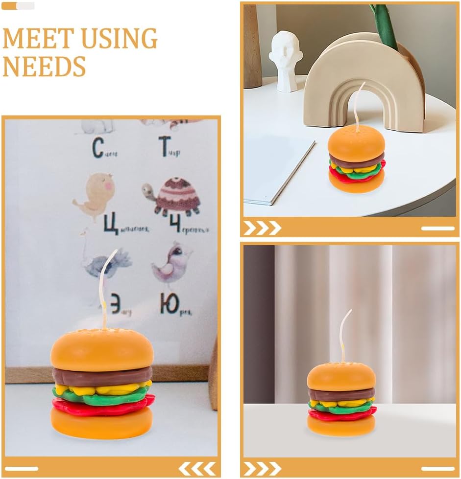 2pcs Magnolia Scented Candle Set: Burger Shape Vanilla Candle Cute Aromatherapy Wax s Vanilla Room Decor Aesthetic for Christmas and Special Occasions