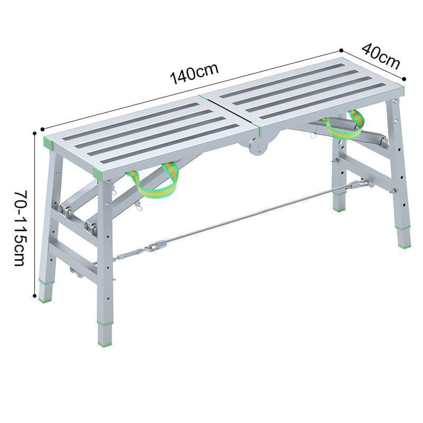 Plataforma Plegable con trampilla, andamio Ajustable para escaleras, Soporte de Trabajo portátil para Lavar vehículos, Pintar y Decorar.