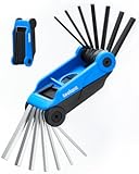 14PCS Folding Allen Wrenches Sets&lpar;Metric and SAE&rpar;&comma; Metric Allen Key Set 2mm- 6mm&comma; SAE Hex Key Set 5&sol;64”- 1&sol;4"&comma; Folding Hex Keys for Home Repair and Bikes（EDC）