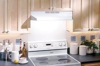 Vista 2 de Broan-NuTone 412401 - Campana sin conductos para debajo del armario, de 24 pulgadas, blanco