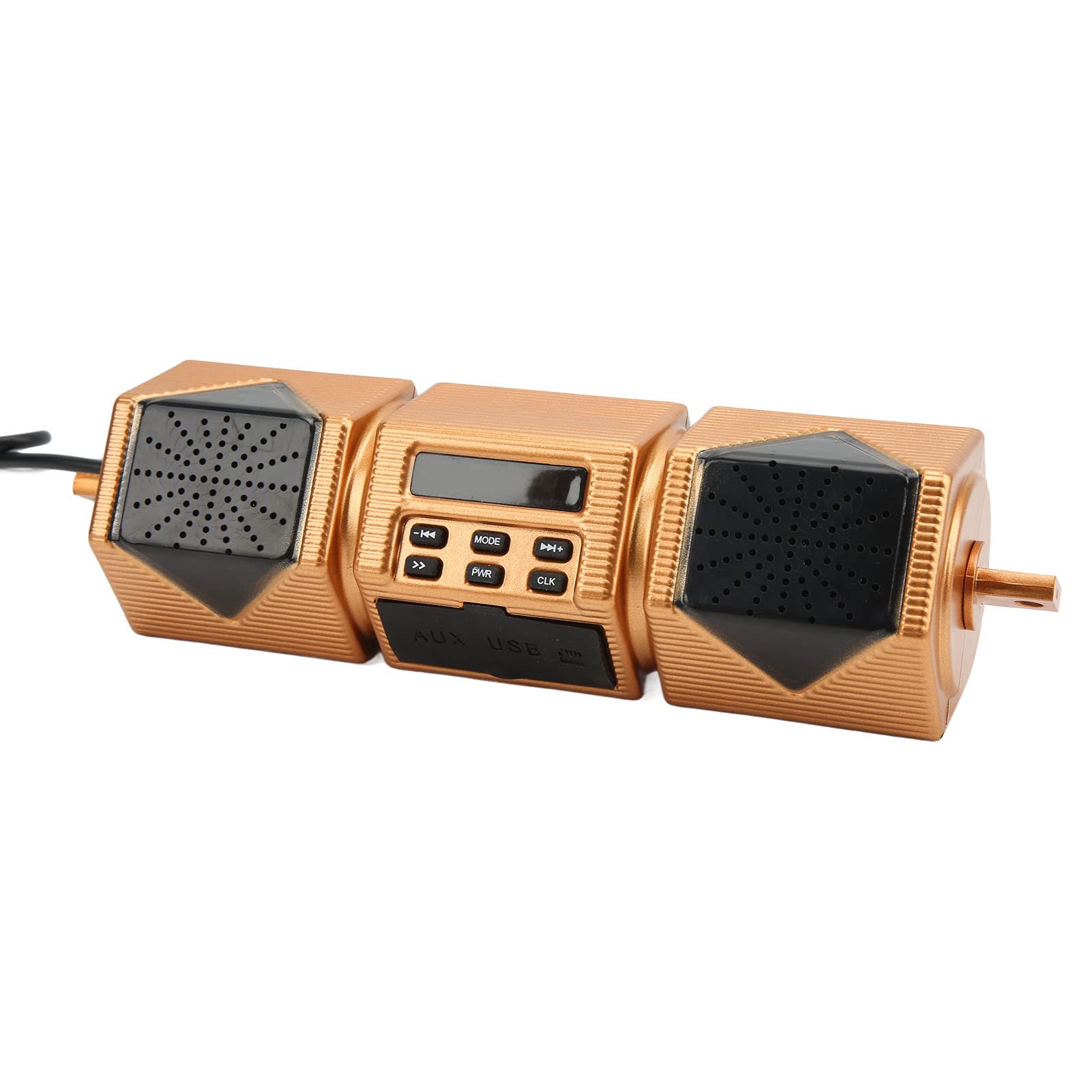 Motocyklowy głośnik stereo do montażu na kierownicy Odtwarzacz muzyczny MP3 - Bezprzewodowe radio FM Bluetooth 5 W System audio wysokiej jakości - Regulowany uchwyt do motocykli z