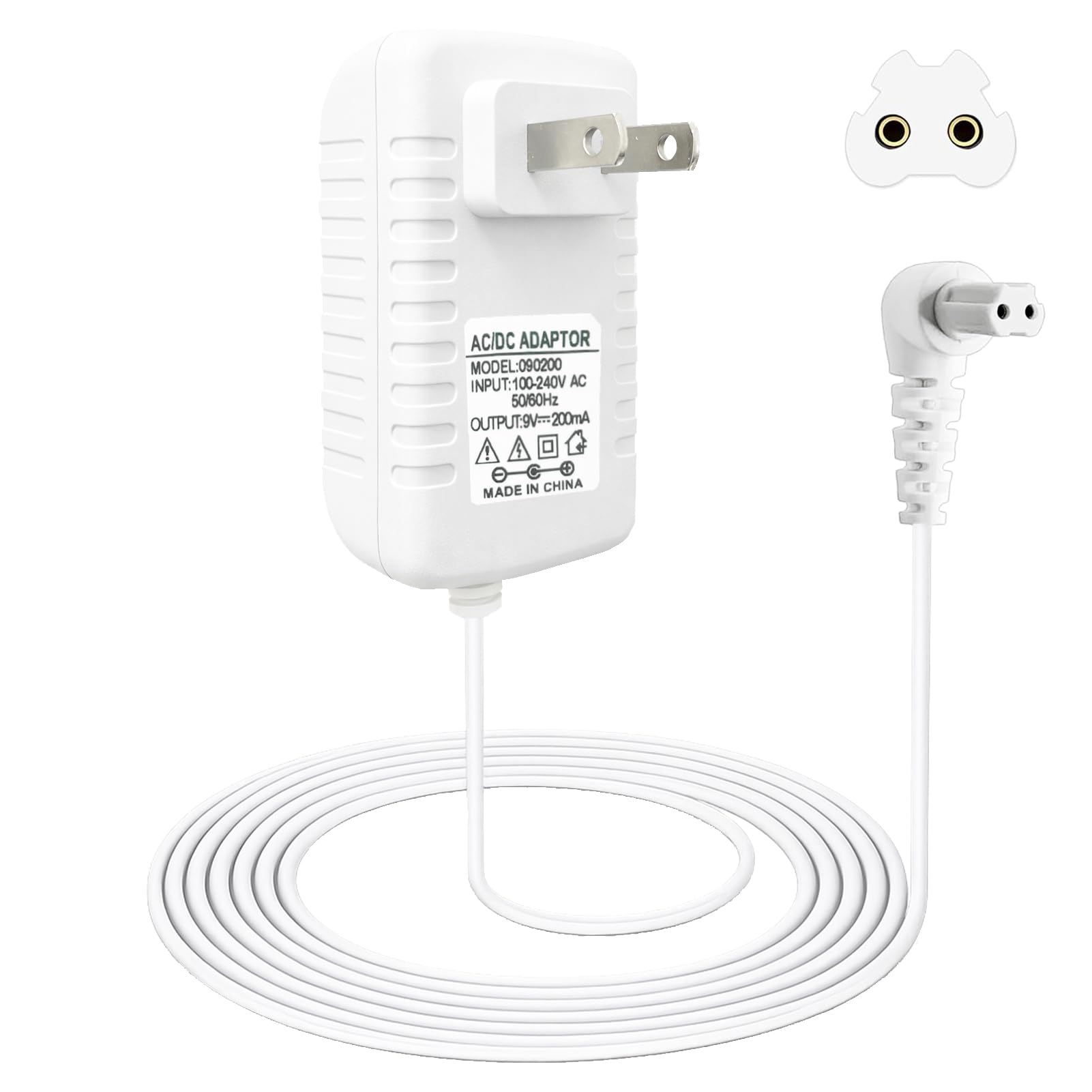 Photo 1 of Replacement Charger for Black and Decker LI2000 (Type 1 only) BDCS40G Type 1 Screwdriver, Compatible with 90593303/90593303-01, 9V Power Adapter Cord, 6.6FT White, Check Plug Before Purchase