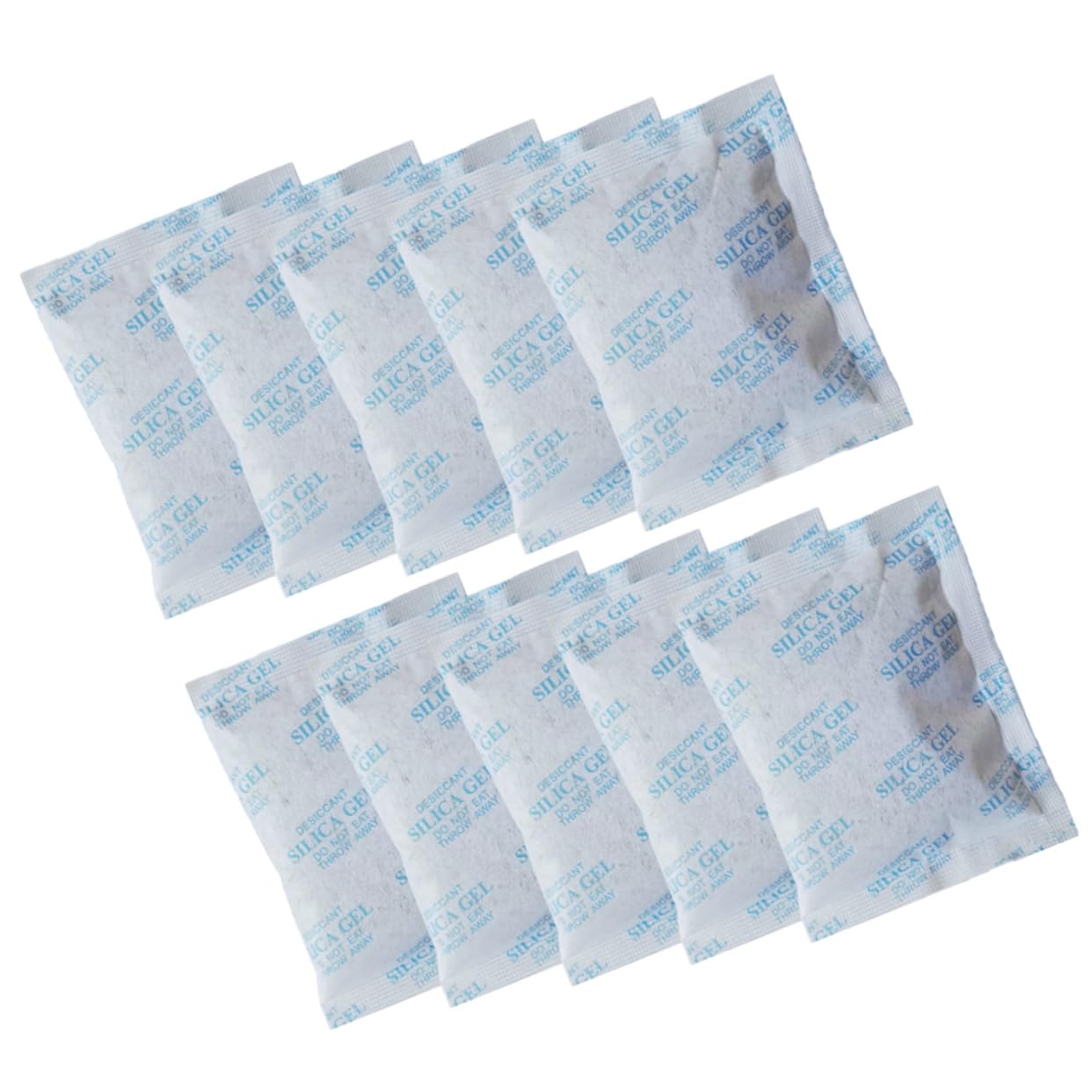 SOLUSTRE 50 Sachets Déshydratants Absorbeur D'humidité en Gel de Silice 50g Tissu Non Tissé Bleu pour Tiroirs et Vêtements Prévention Condensation et Maintien Sec