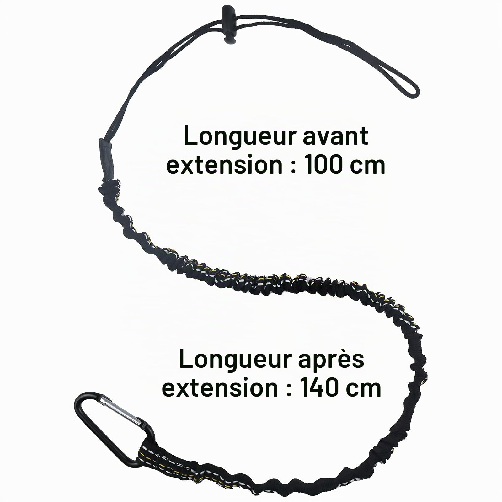 Cordon de Sécurité pour Travaux en Hauteur, Laisse à Outil de Sécurité Rétractable, Lanière de Sécurité avec Mousqueton, Limite de Poids Maximum 6.8KG/15lb Longe de Sécurité, 6pièces