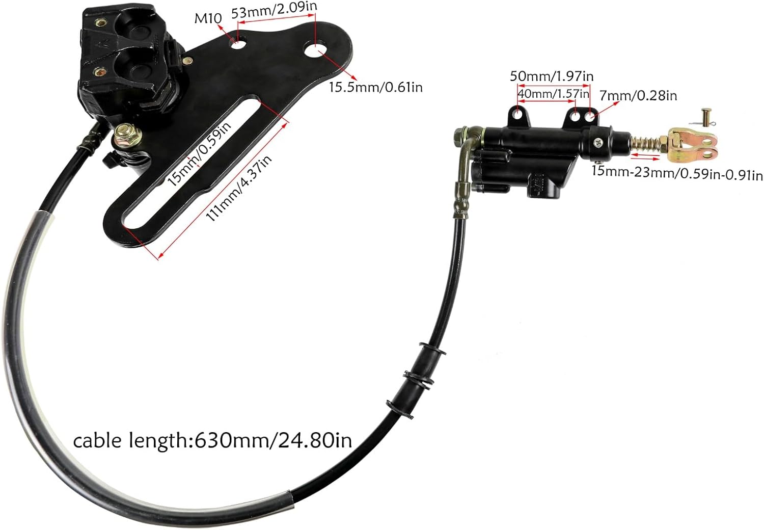 90/100-16 Rear Dirt Bike Wheel Assembly with Knobby Tire, 1.85x16 Rim & 15mm Bearing + Brake Caliper Master Cylinder – Fits 125cc–150cc Trail Pit Bikes, Motocross & Off-Road Motorcycle