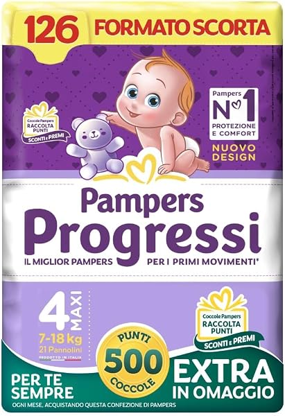 Offerta -35%: Pampers Progressi Maxi, 126 pannolini al miglior prezzo!