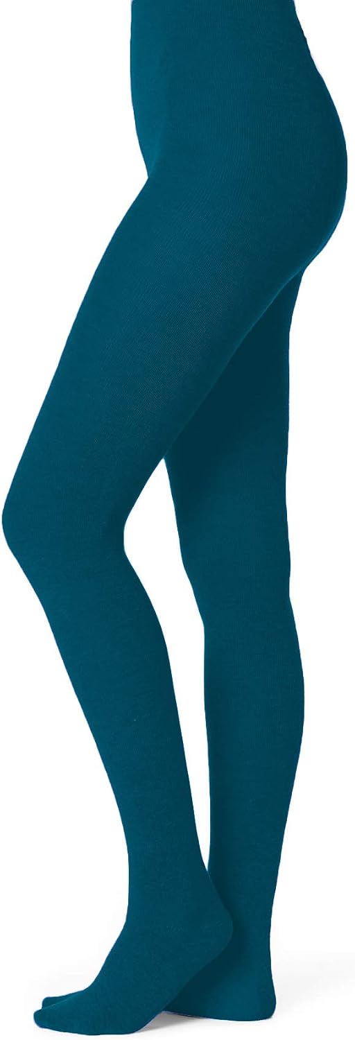 EMEM Apparel Girls' Flat Knit Cotton Sweater Winter Footed Tights