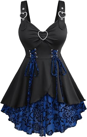 Rosegal Womens Plus Size Gothic Tank Top