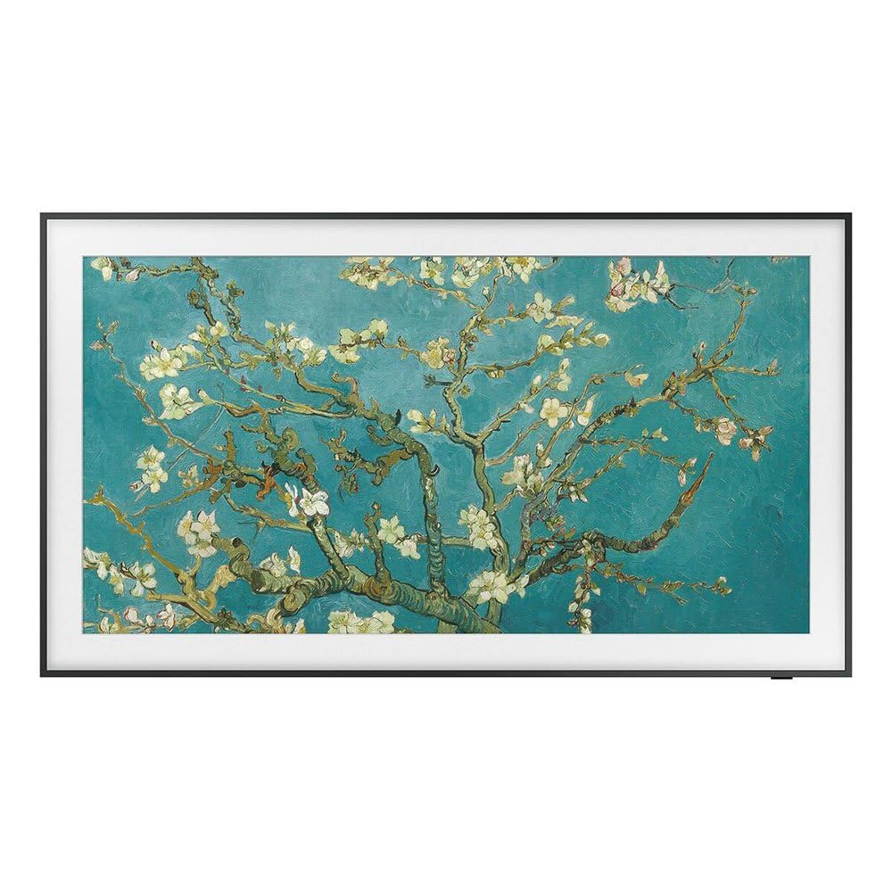SAMSUNG TV The Frame 2023 65LS03-65-calowy Smart TV, Galeria sztuki z matowym wyświetlaczem, wymiennymi ramkami, technologia Quantum Dot, One Connect i prawie niewidzialny kabel, Wspornik ścienny