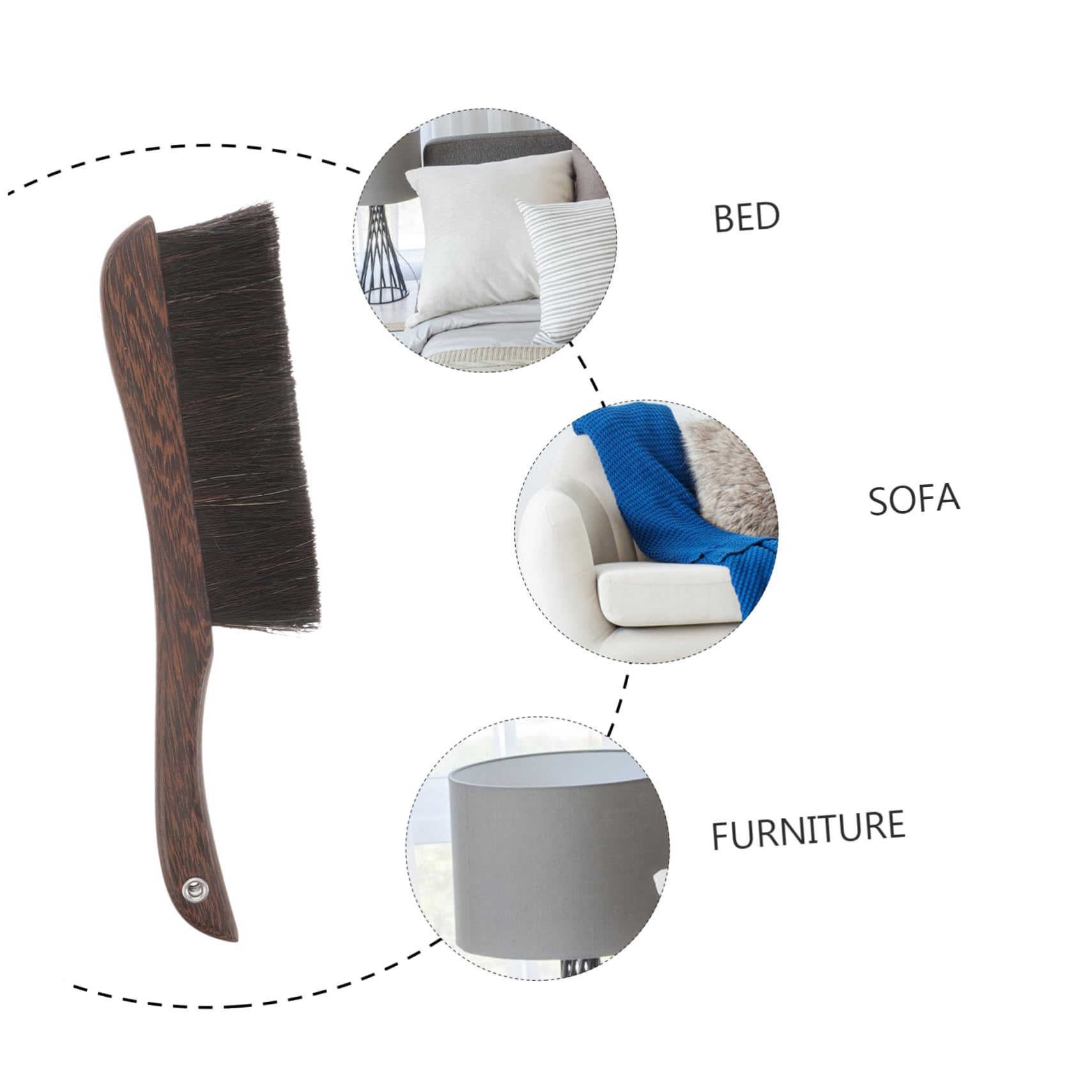 GRIRIW Handheld Small Broom Bed Brush Soft Bristle Duster for Household Cleaning Multi Use Piano Instrument Brush Practical Design for Easy Dust Removal