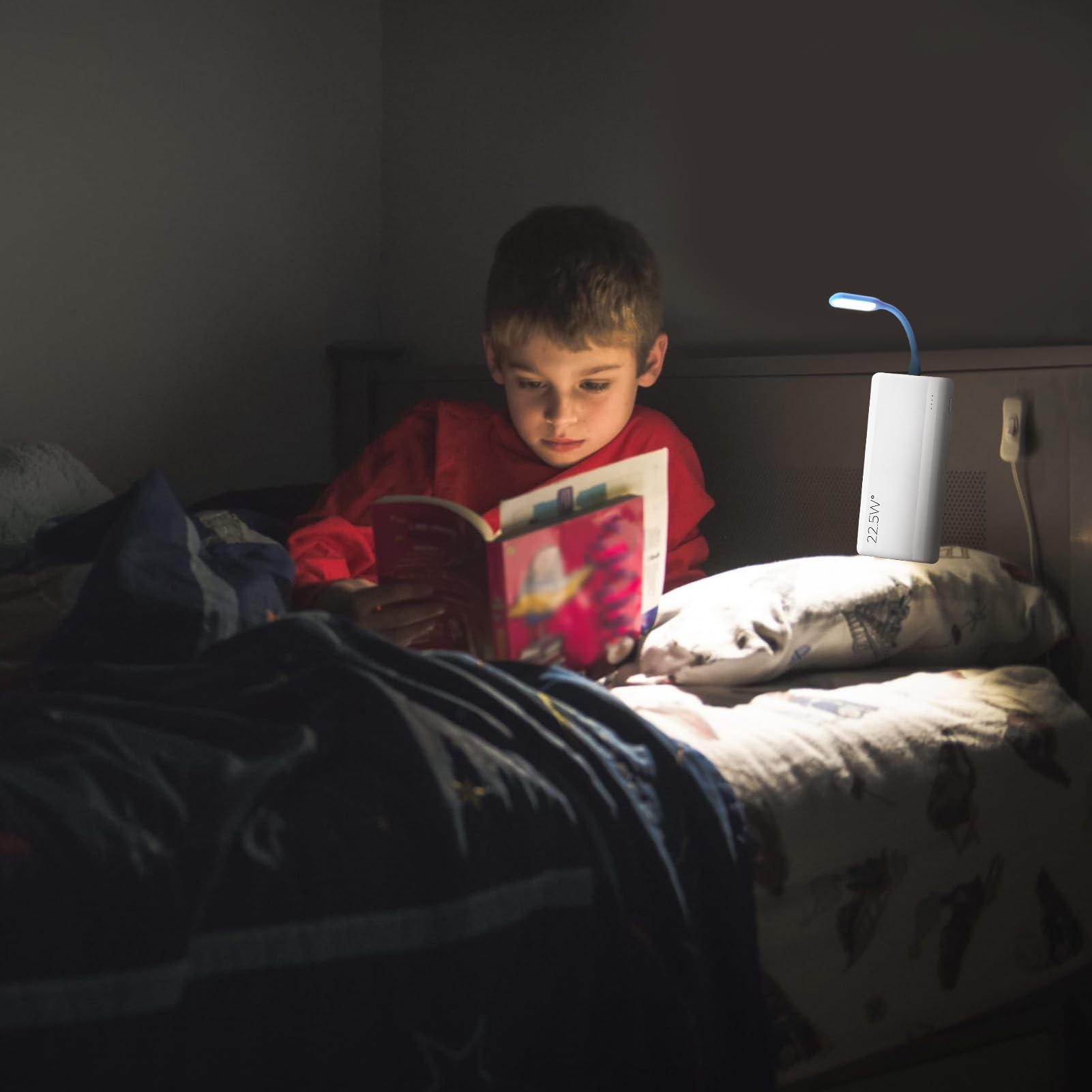 Luce USB, luce notturna – Lampada portatile flessibile pieghevole per computer, laptop, tastiera, power bank, camera da letto, comodino, studio