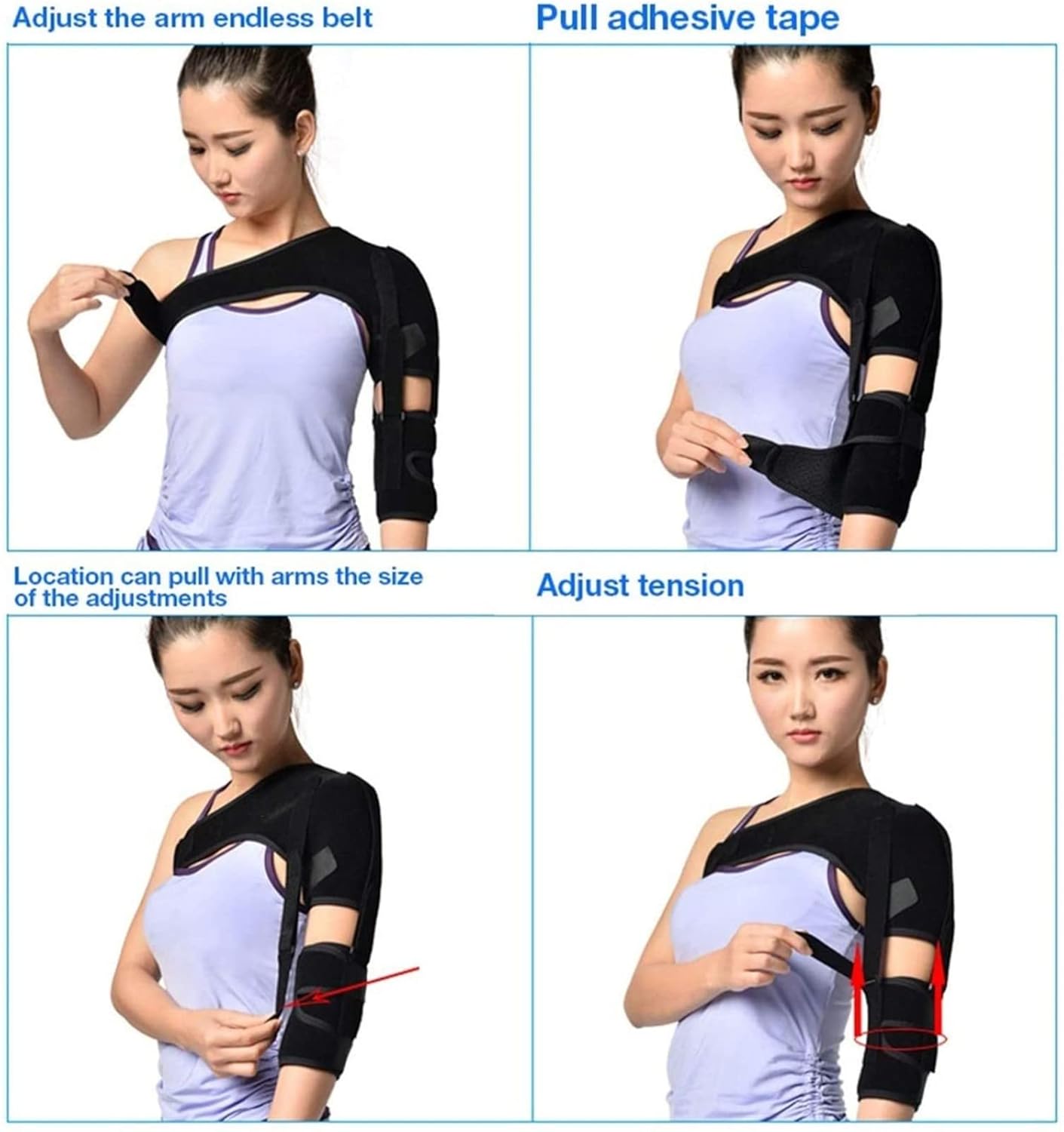 Shoulder Support, Shoulder Brace for Women & Men，Sleeve Wrap for Shoulder Stability and Recovery, Fits Left and Right Arm