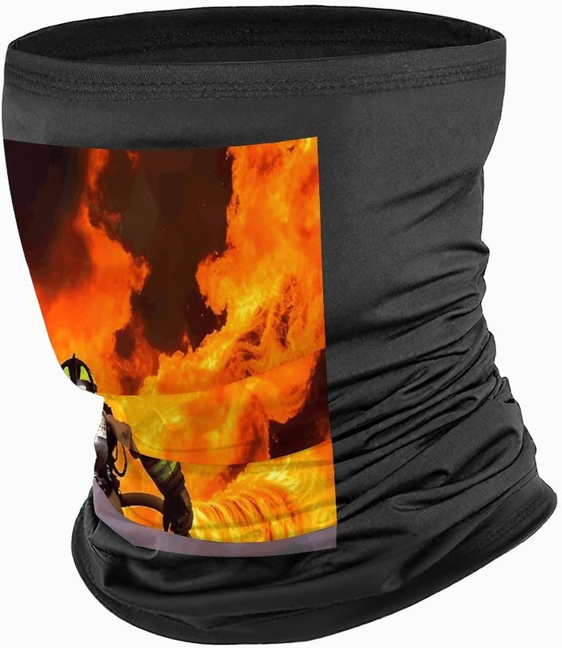 Firefighter Fireman Flame Neck Gaiter Face Cover UV Sun Protection Cooling Face Mask Soft Dust-proof Windproof Breathable Bandana Face Scarf Gator Scarf Balaclava for Men&Women