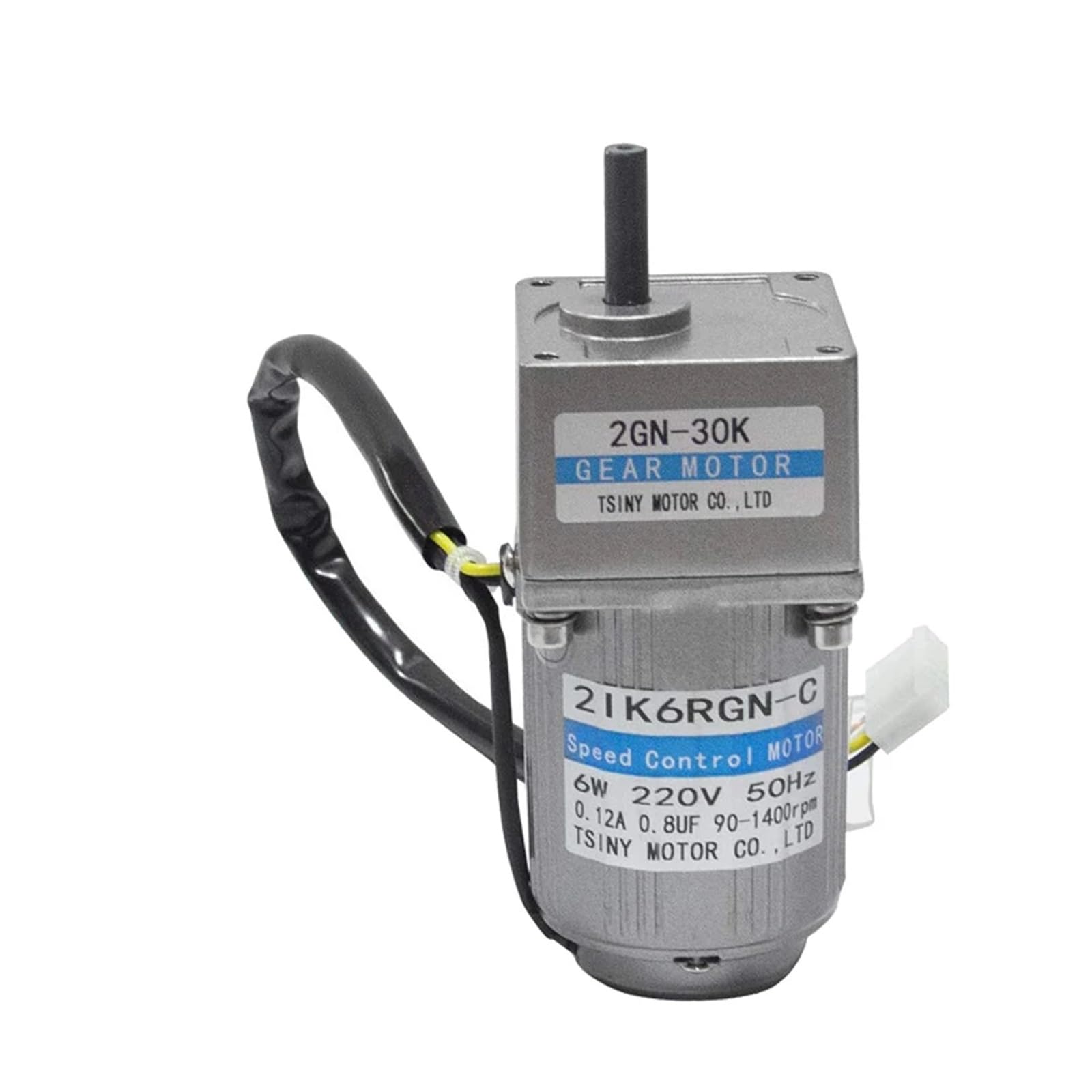AC-Getriebemotor-Set mit Drehzahlregler und Halterung, 7,5/15/23/34/54/75/108/150/180/270/450 U/min, AC-Motor mit 2GN-Getriebe(180RPM)