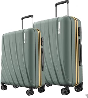 Safari Cairo 8 Wheels, 5 Years Warranty (Cabin & Check-in) Polyproplyene Trolley Spinner Luggage Set of 2, 55Cm, 66Cm Smal... Price In India