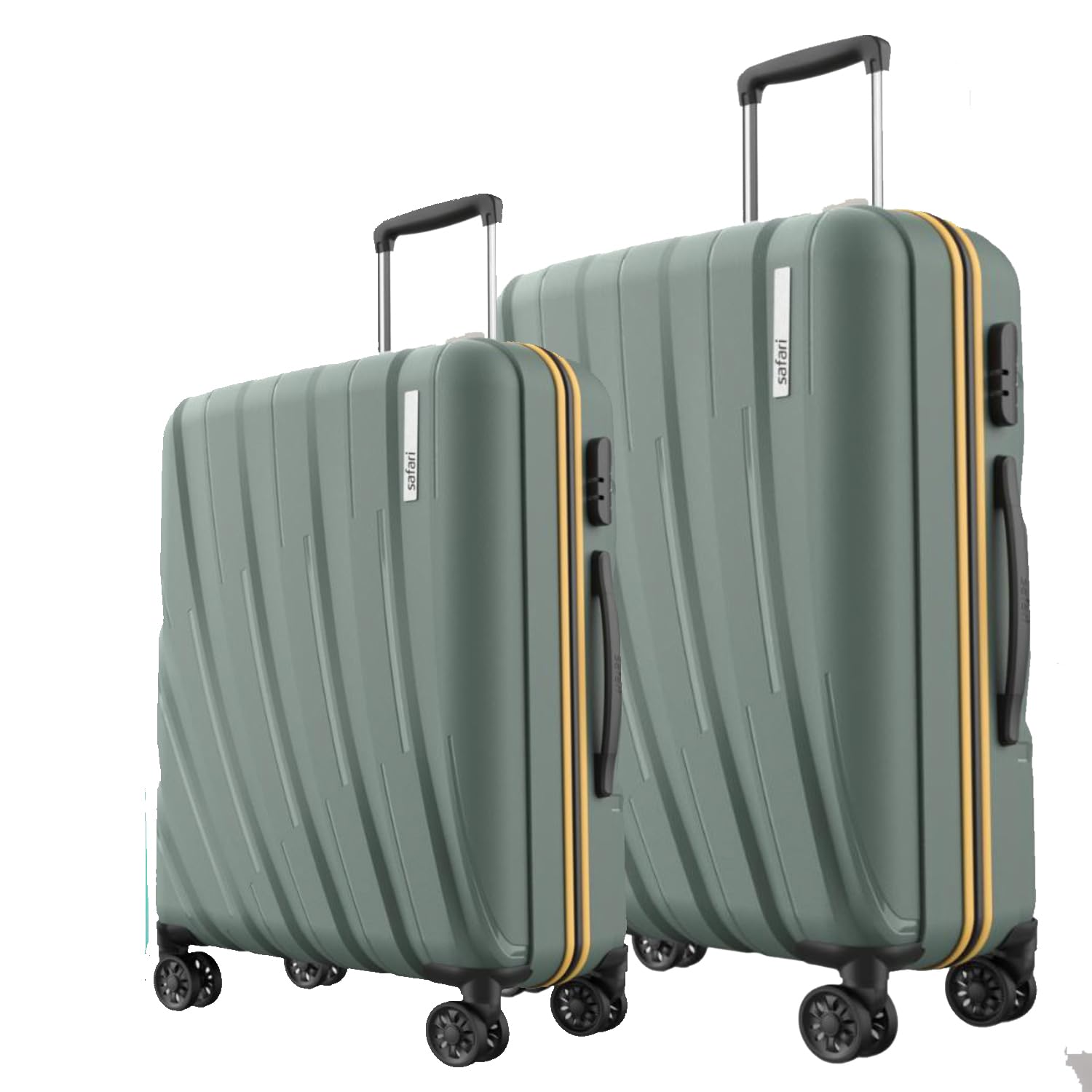 Safari Cairo 8 Wheels, 5 Years Warranty (Cabin & Check-in) Polyproplyene Trolley Spinner Luggage Set of 2, 55Cm, 66Cm Smal... - Review, Price and Buying Guide