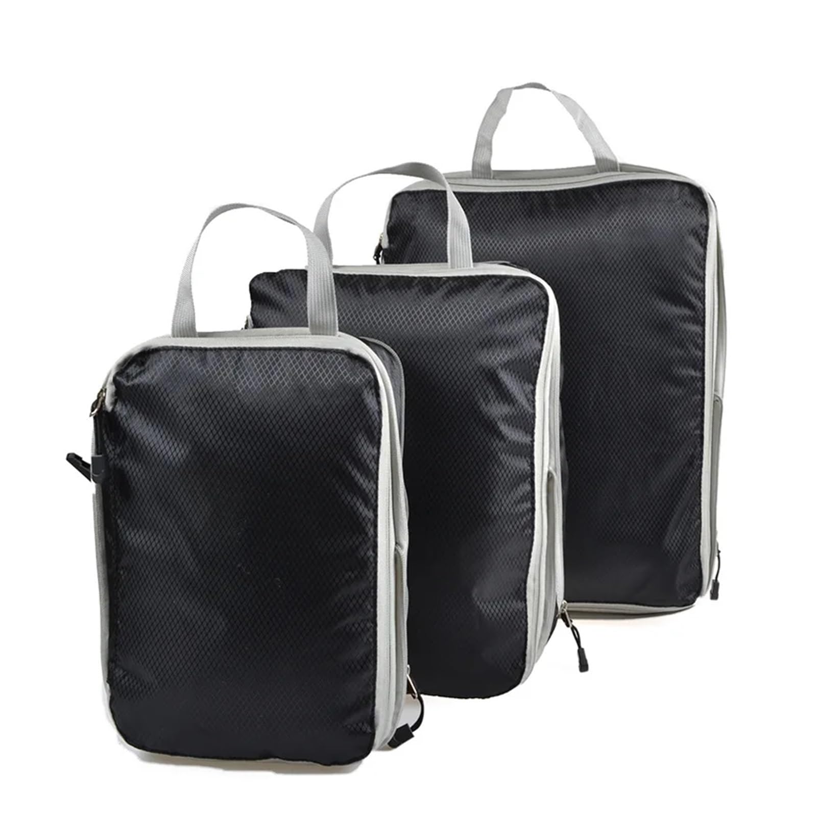 Packwürfel Faltbare, komprimierbare Packwürfel, wasserdichte Reise-Aufbewahrungstasche, Nylonkoffer, tragbar mit Handtasche, Gepäck-Organizer(Light blue)