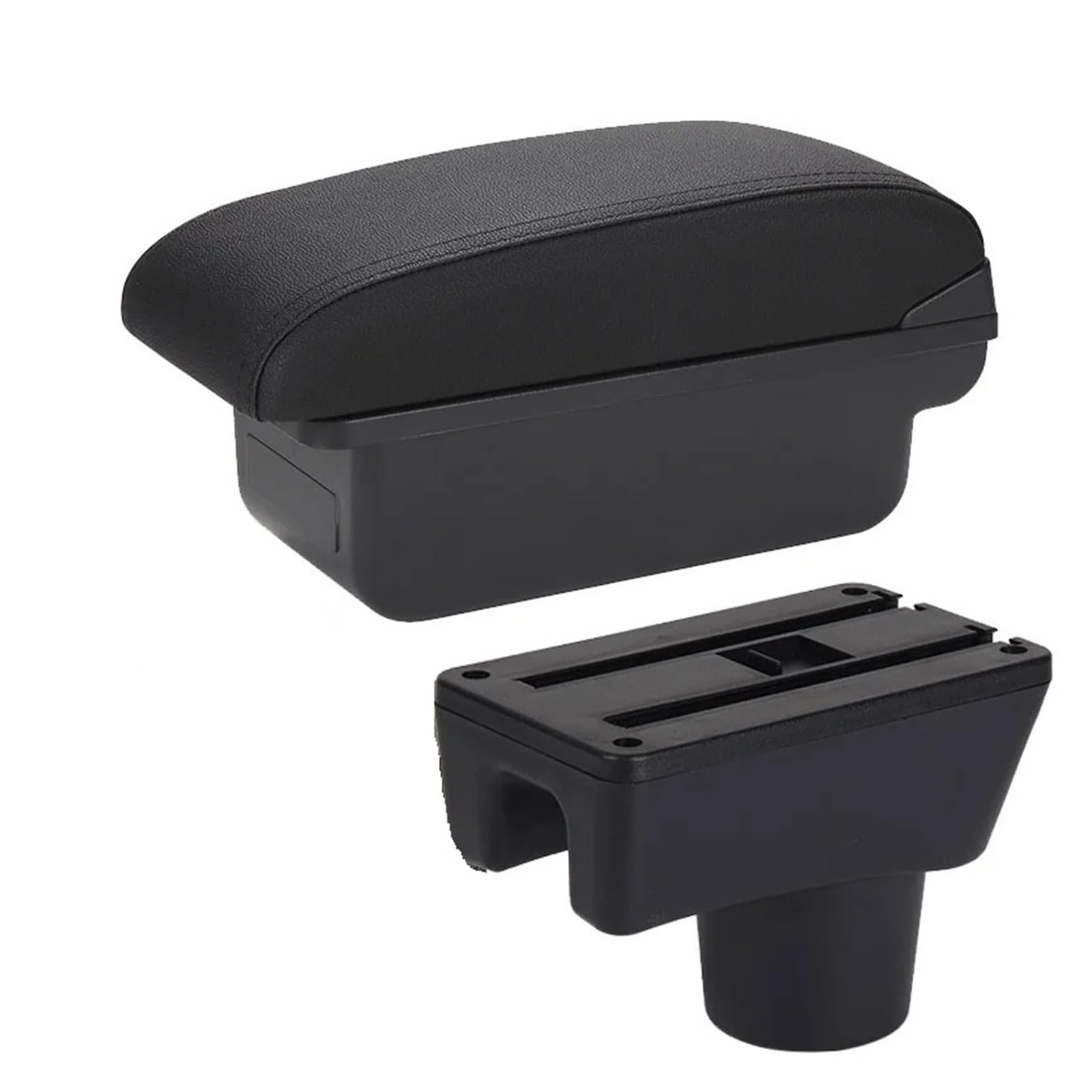Hguvsjd Armrest Box For Mitsubishi For Attrage For Mirage Car Armrest Storage Box Interior Modification Accessories Car Armrests(C Black line NO USB)
