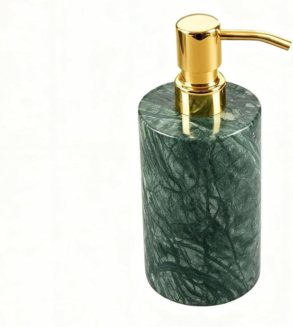 Soap bottle， Marble soap dispenser 165 ml is suitable for bathroom countertops(Type B,Yellow)