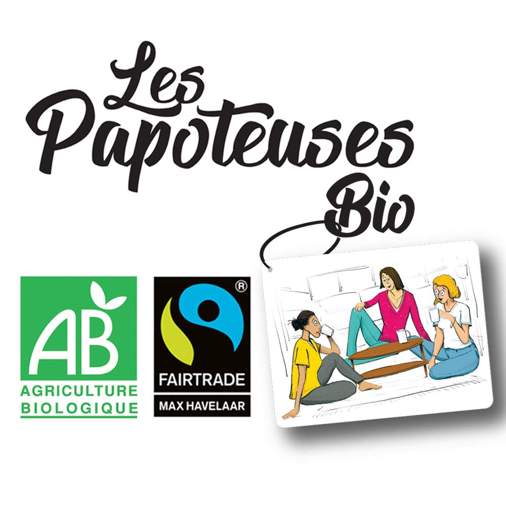 Les Papoteuses | Tè Oolong biologico dalla Cina | 72 Borse | Certificato biologico e del commercio equo e solidale | Set di 3 scatole da 24 bustine di foglie di tè Oolong