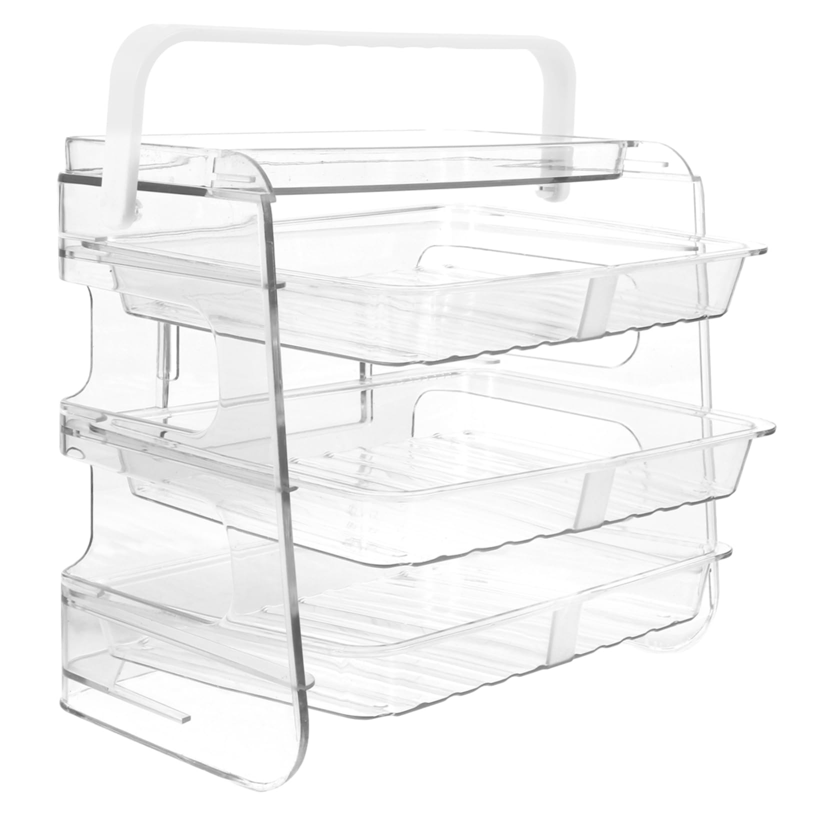 OUNONA Vegetable Storage Counter Storage Organizing Trays Layered Food Plate Shelf