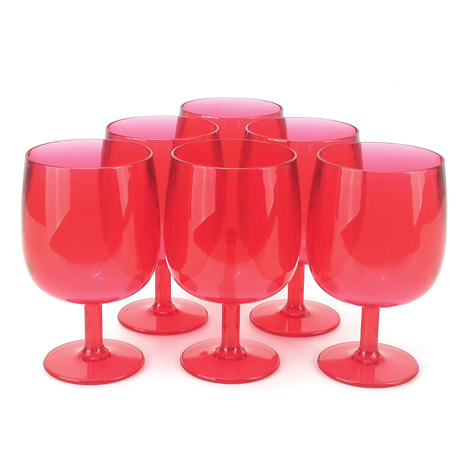 Gobelets empilables en acrylique rouge 355 ml incassables pour table de jardin