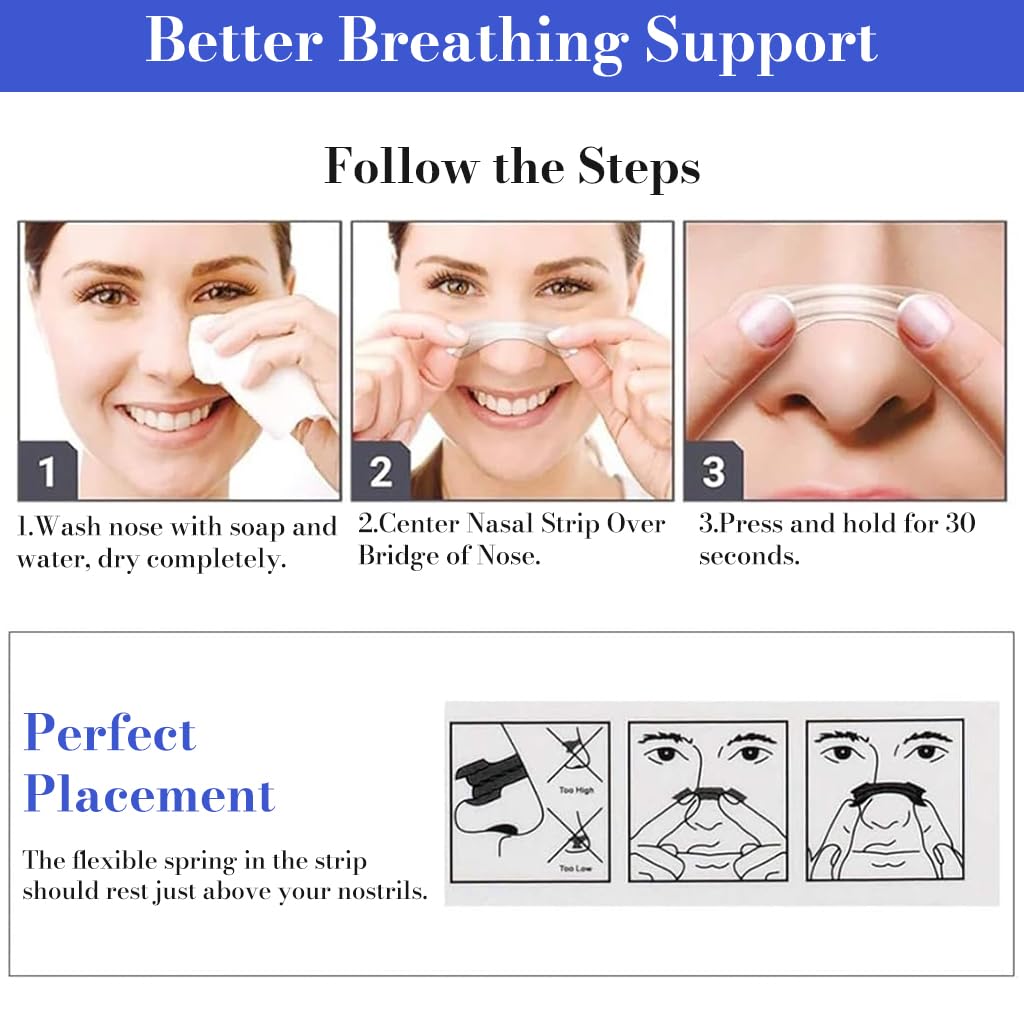 ZIBUYU® 50-Count Nose Strips for Breathing Nasal Snoring Strips 55x17mm — Amazon image 7
