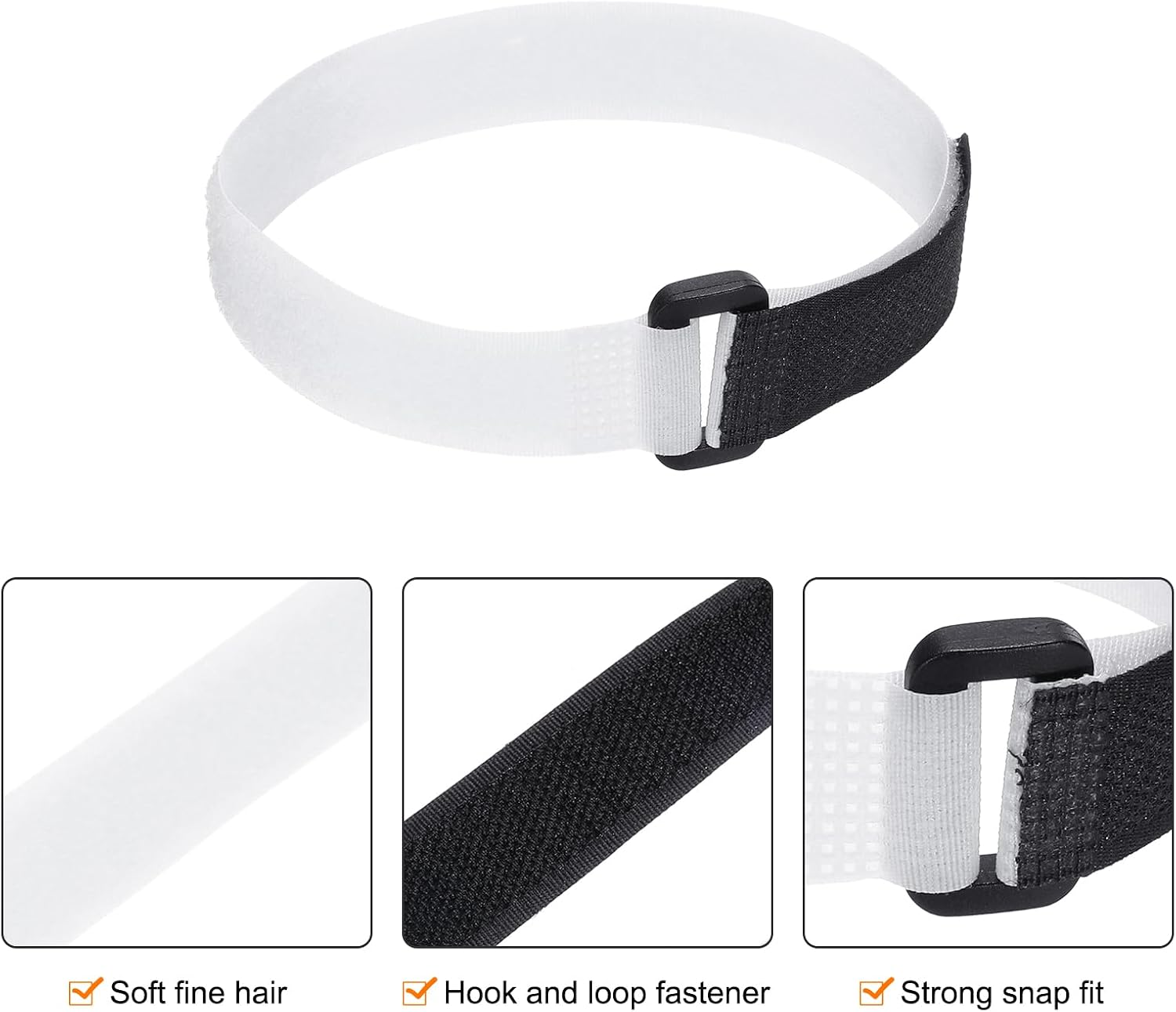 MECCANIXITY 10 Pcs Reusable Battery Tie Down Straps, 0.8" x 16" Nylon Multipurpose Battery Hold Down Adjustable Cinch Strap Hook Loop Fastening Tie for Quadcopters FPV RC Drone Boat Car, White