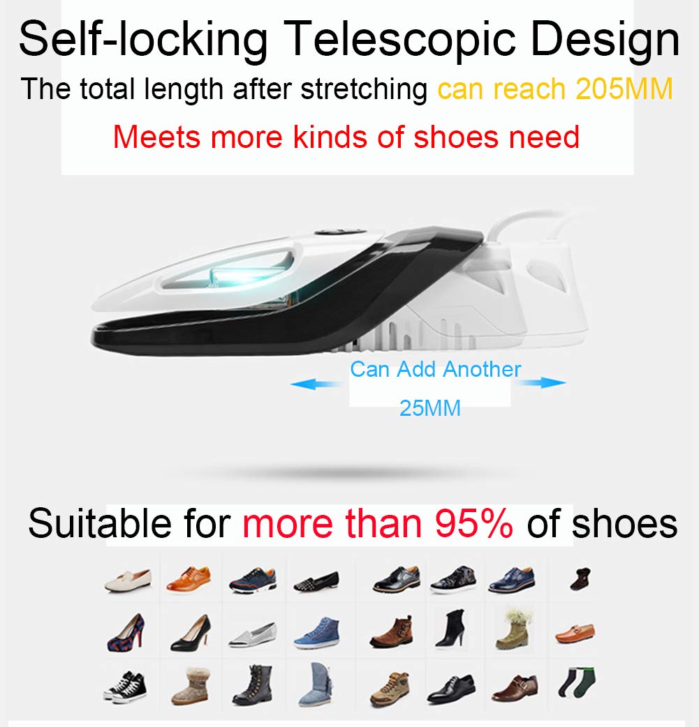 UV & Ozono Secador De Zapatos Ligero Eléctrico Maquina De Zapatos Caliente 24W Hogar para Zapato/Botas/Guantes/Calcetines Desodorización Esterilización Blanco Universal Voltaje