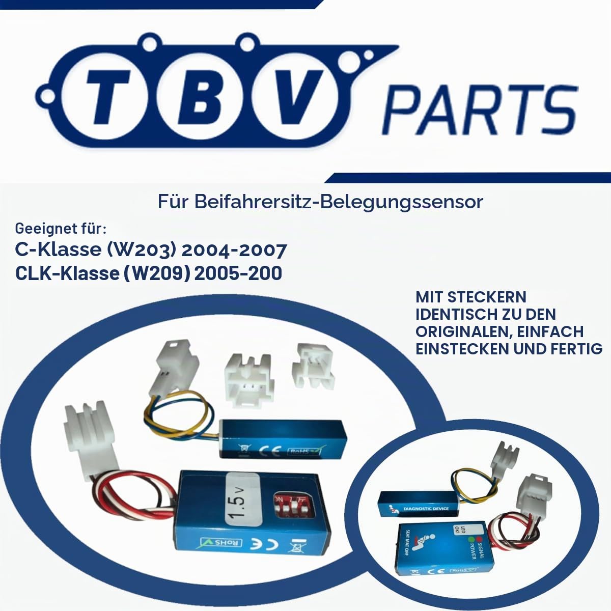 Diagnose-Hilfswerkzeug – Belegungssensor für Beifahrersitz, kompatibel mit C-Klasse (C-CLASS) W203 2004-2007 CLK-Klasse (CLK-CLASS) W209 2005-2009