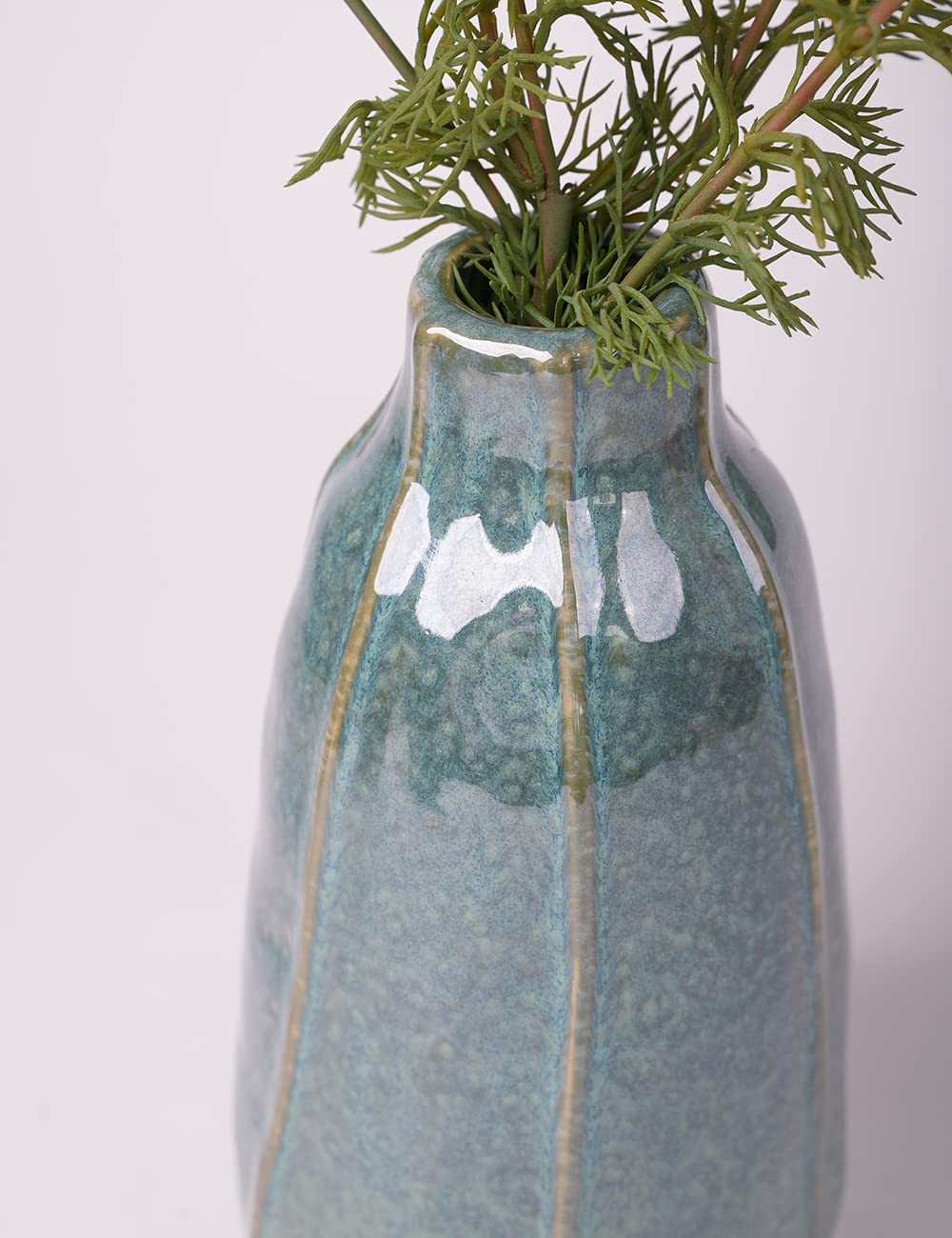 HAUCOZE Vaso Fiori Scultura Moderna Decorazione Arte Casa Statua Regalo per Famiglia Amici Amanti Ceramica 22cm