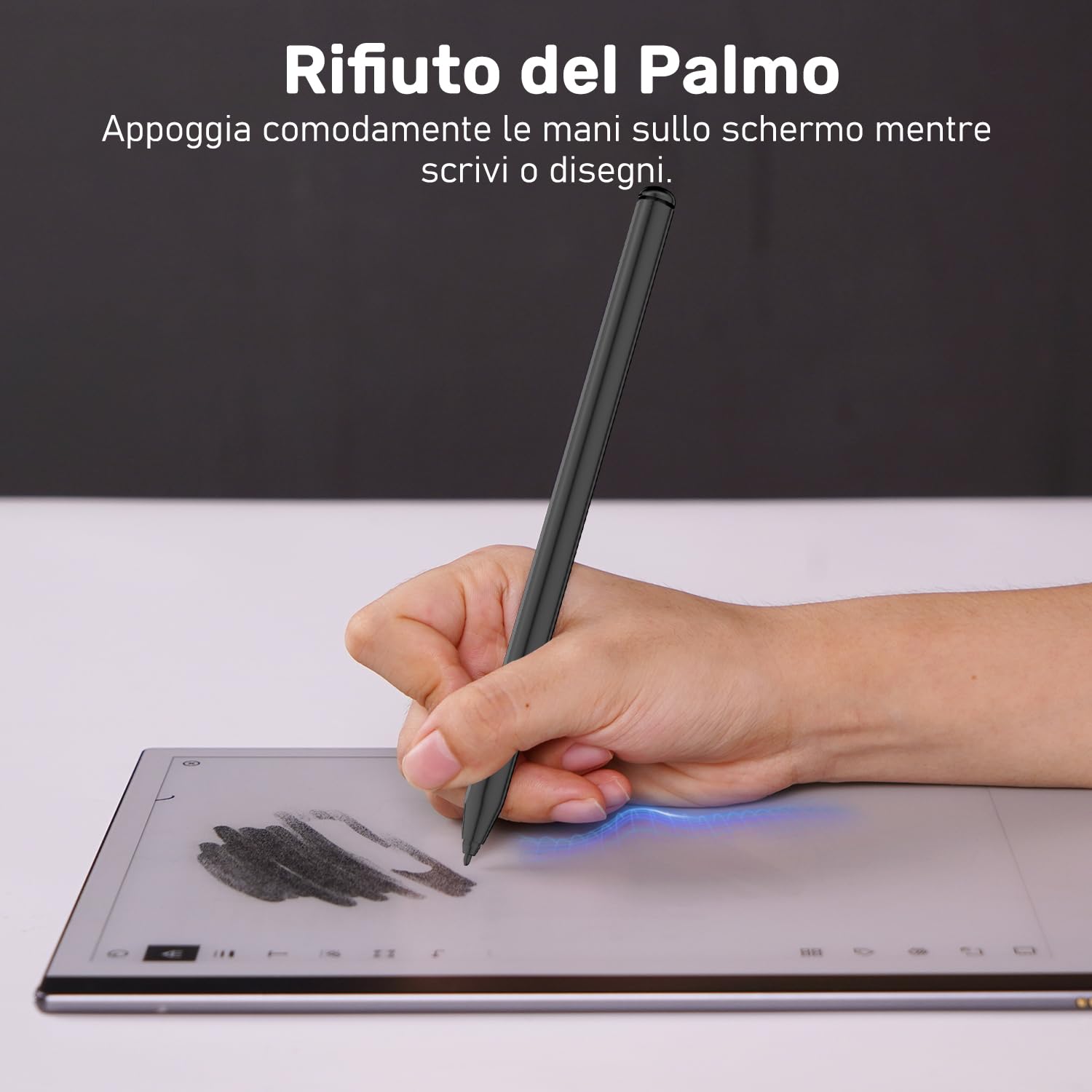 Penna per Remarkable 2, Stilo EMR con Gomma, Livello di Pressione 4096, Rifiuto del Palmo & Adsorbimento Magnetico, Penna Compatibile con Kindle Scribe/Remarkable 2/1