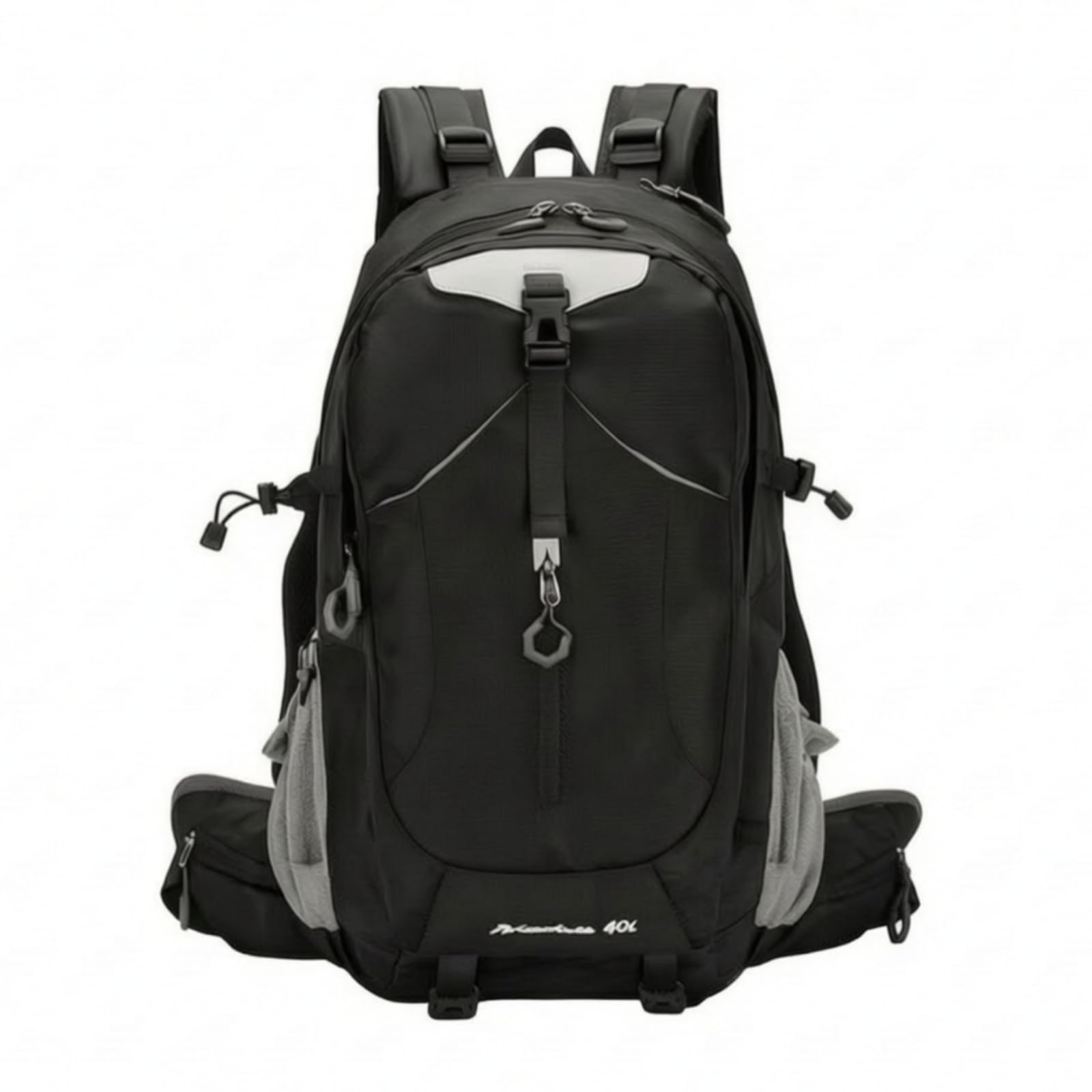 Sac d'alpinisme Ergonomique Sac Randonnée Réglable pour Camping, Déplacement, Array, 攀峰黑色, 40L
