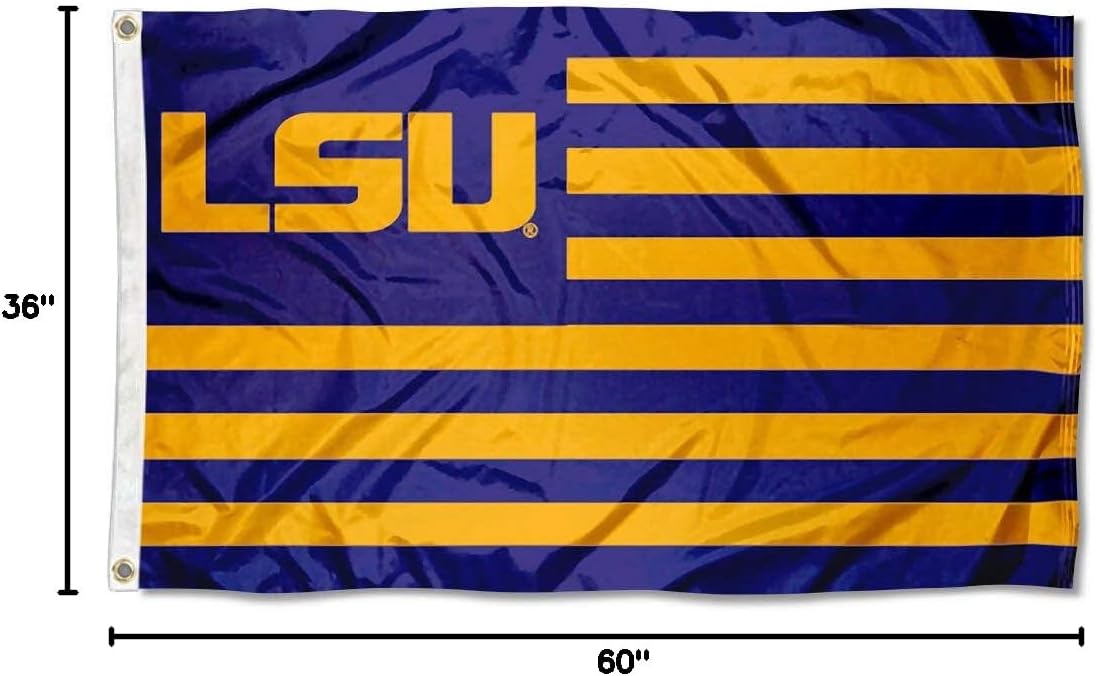 Louisiana State LSU Tigers Stars and Stripes Nation Flag - Image 10