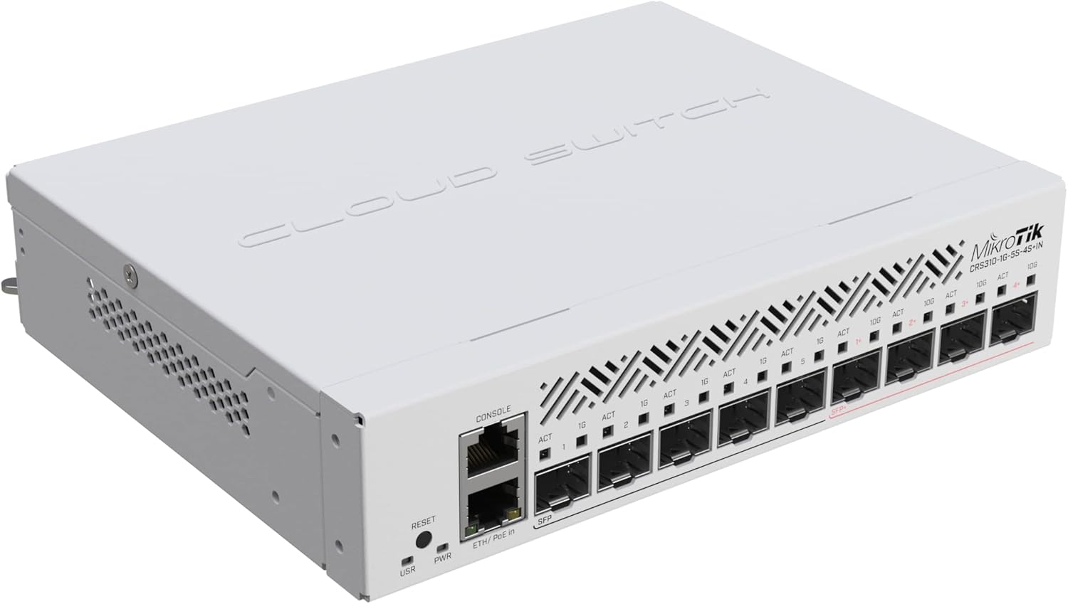 Mikrotik CRS310-1G-5S-4S+in 5 x SFP Ports 4 x SFP+ Ports and 1 x Gigabit Ethernet Port