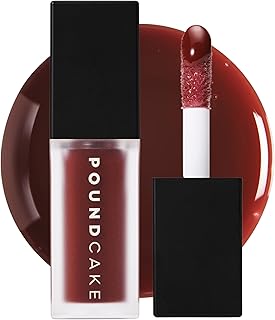 POUND CAKE Cake Theory: Lip Tone Equalizing Oil | For Balanced Lip Color | Hydrating and High-Shine Blurring Lip Oil with Purple Brown Tint | Clean, Vegan, and Moisturizing Formula – 0.23 oz, Browning