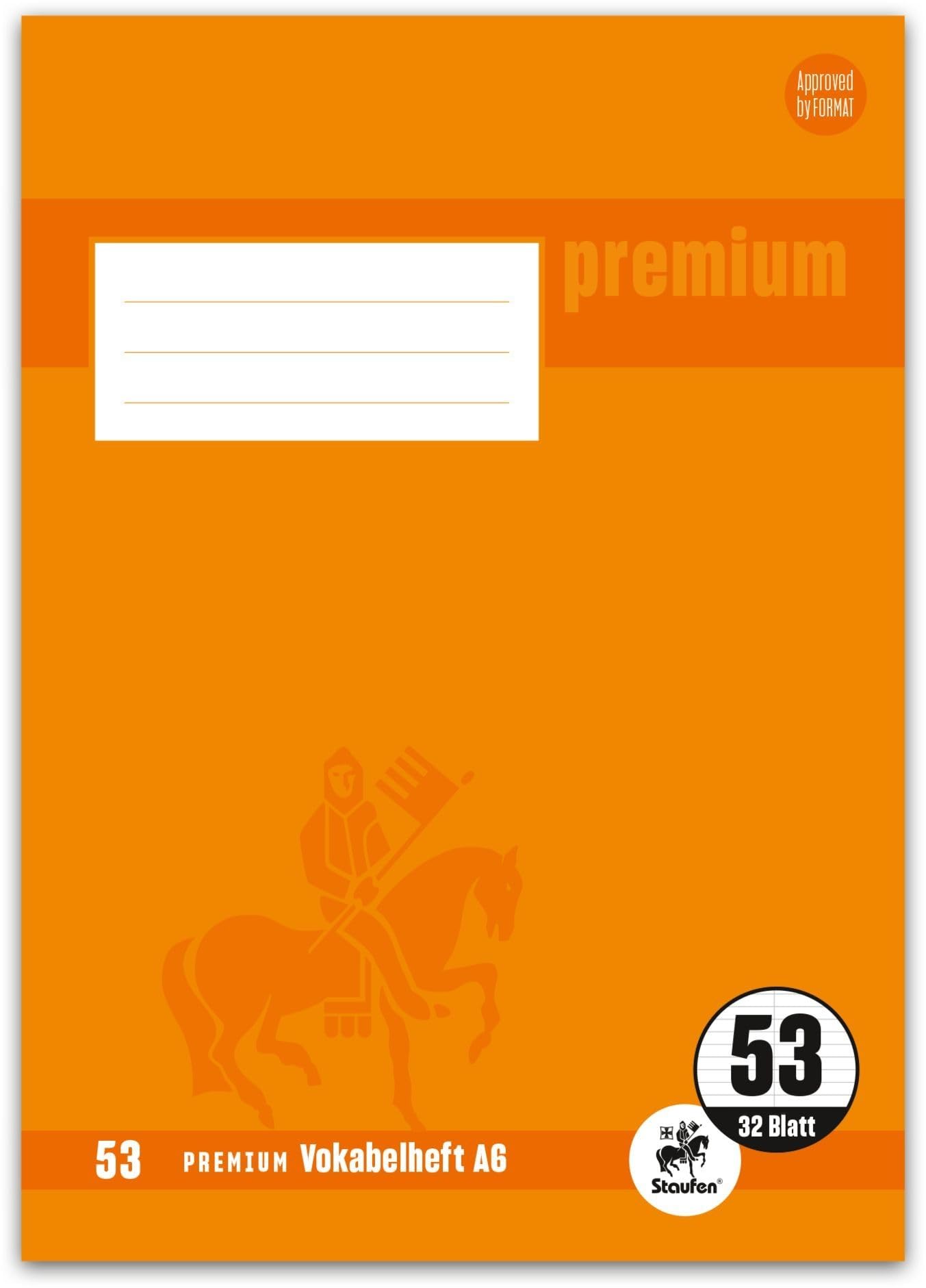 Staufen 20 x Vokabelheft Premium A6 32 Blatt